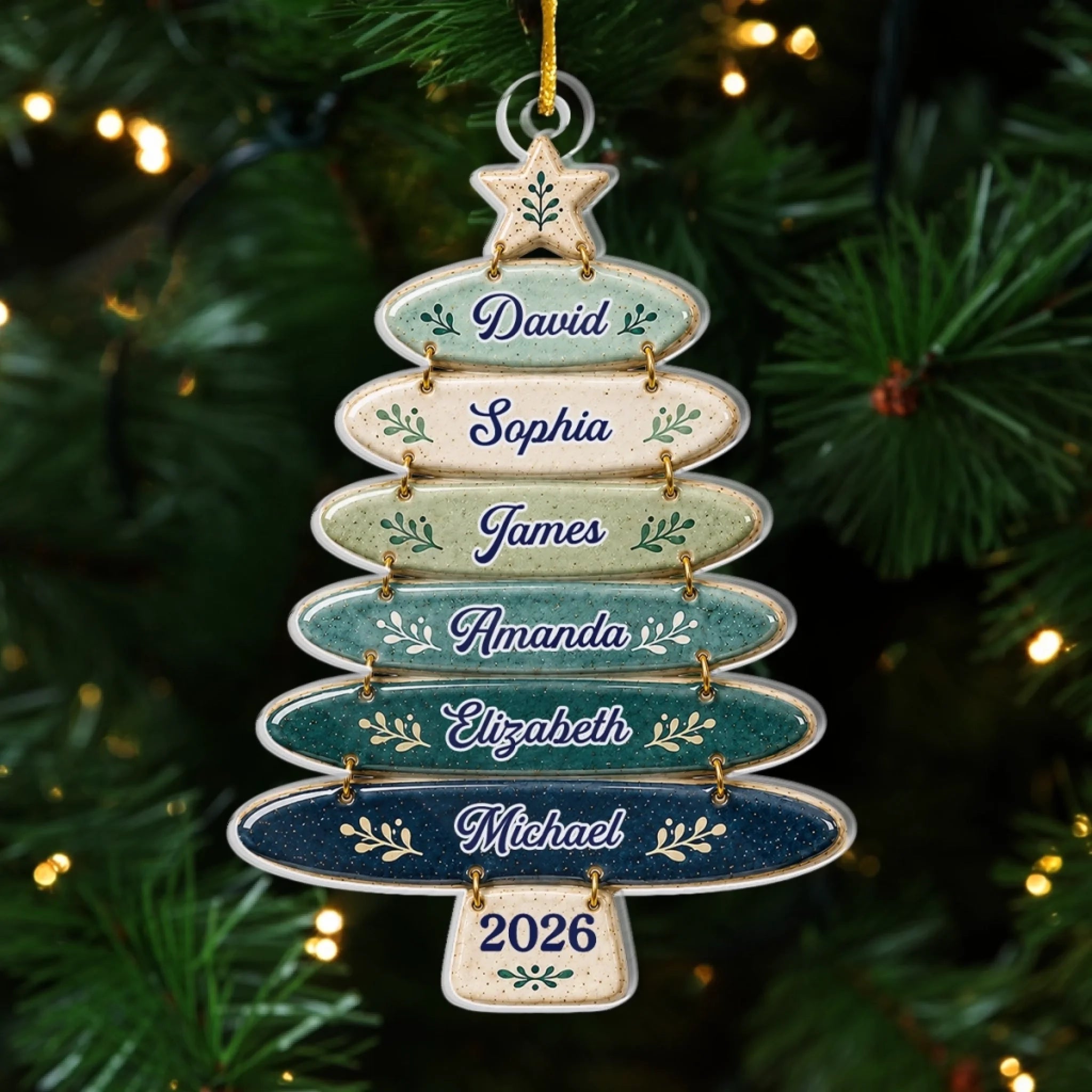 Custom Acrylic Ornament Personalized Christmas or Birthday Gift for Mom Dad Brother Sister
