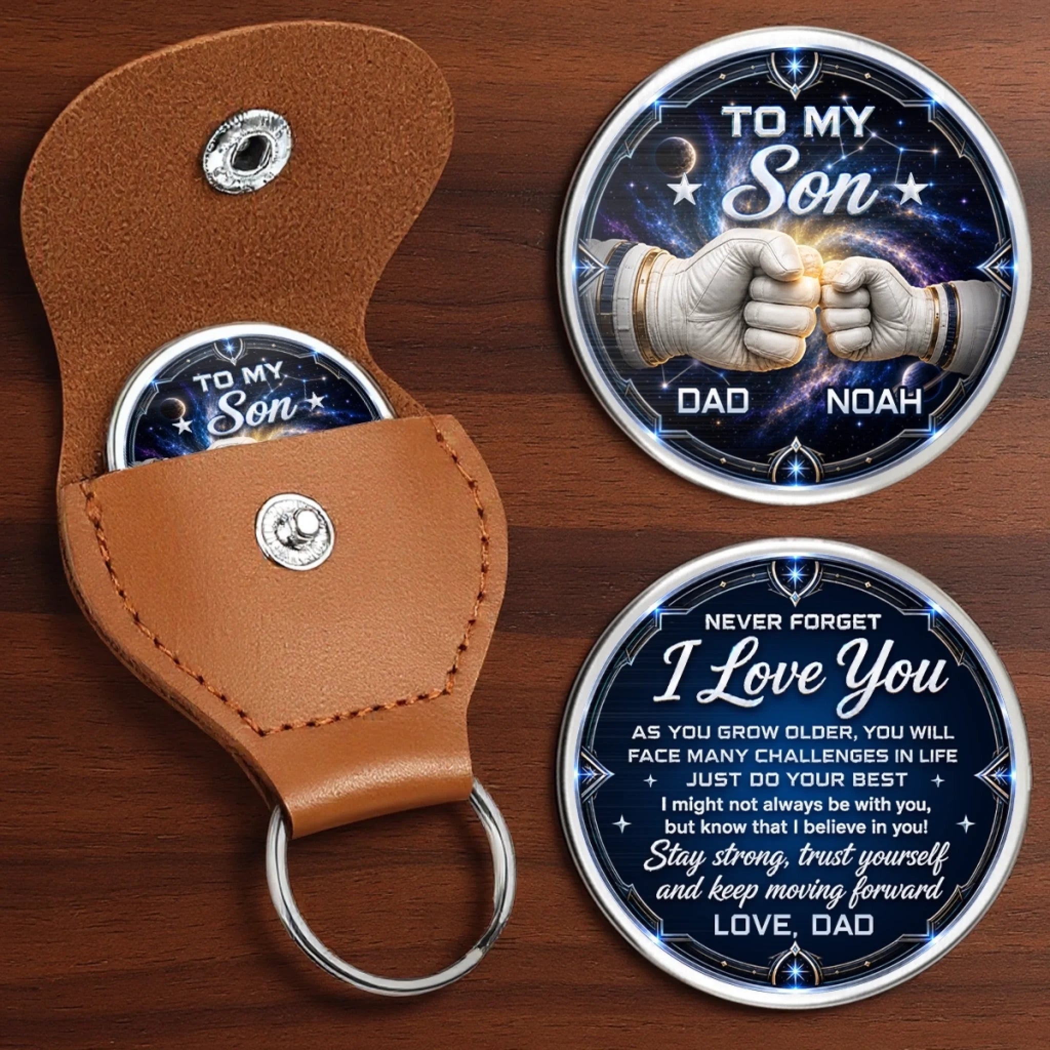 Custom Pocket Hug Personalized Birthday Gift for Son or Grandson, Always My Greatest Pride