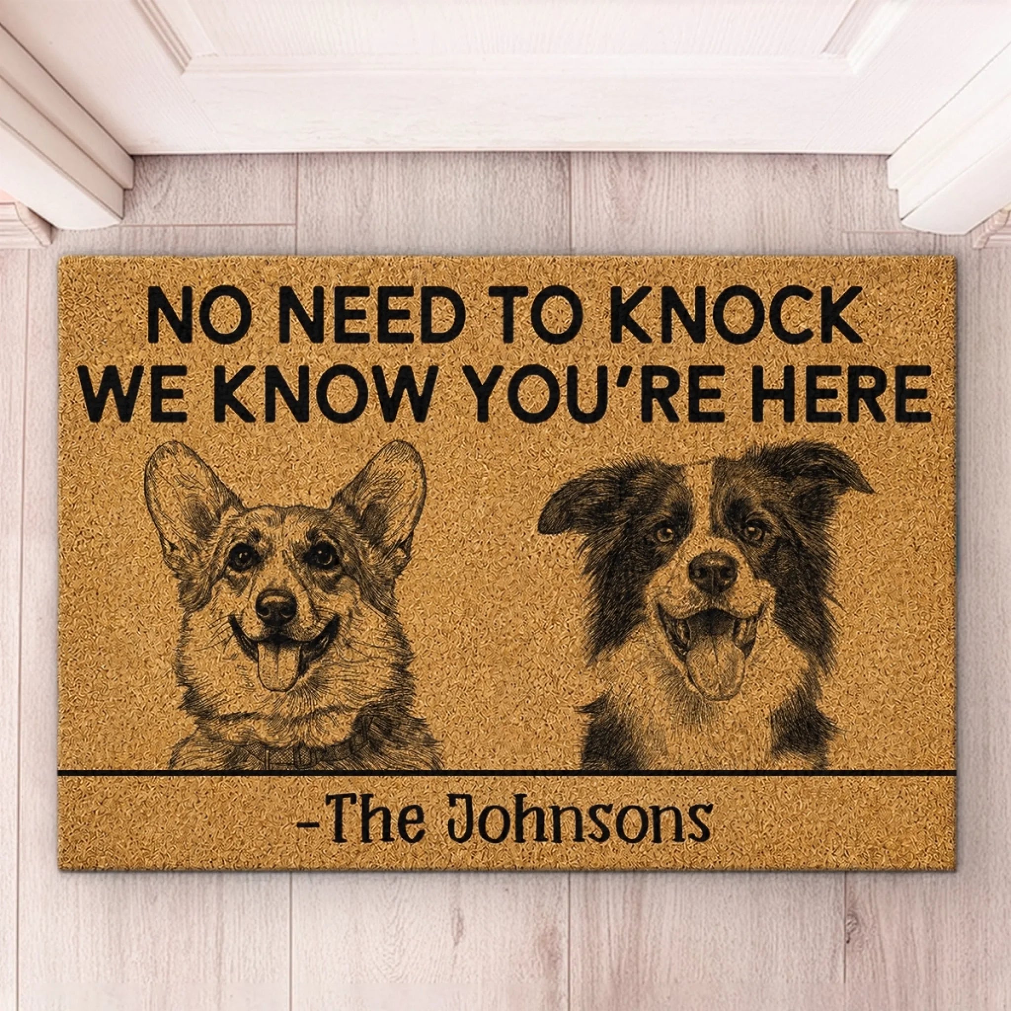 Custom Photo Home Decor Doormat - Personalized Birthday Gift for Dog Moms, Dog Dads and Cat Lovers