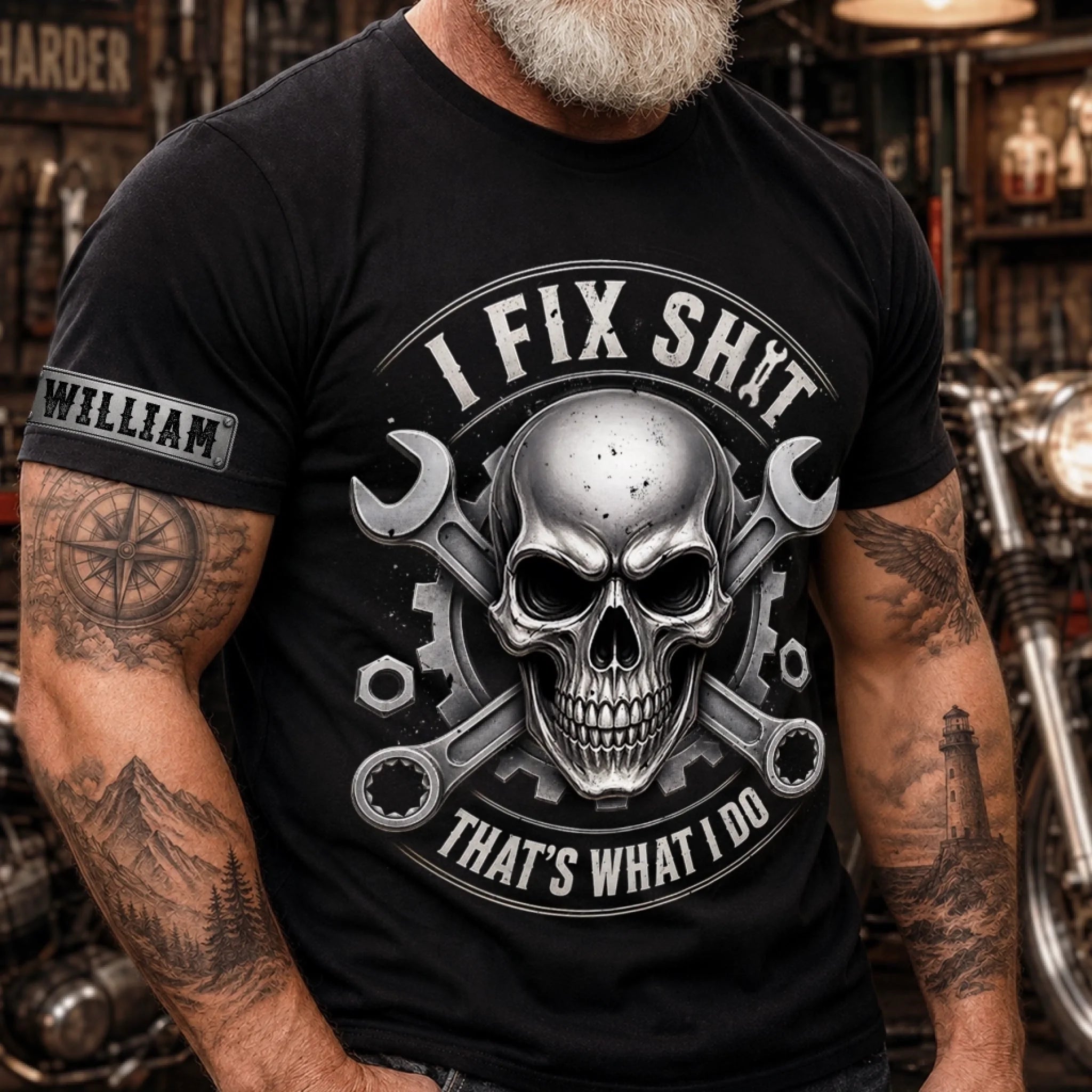 Custom T-Shirt Personalized Birthday Gift for Husband Dad Grandpa Brother Son - No Problem I Can't Fix