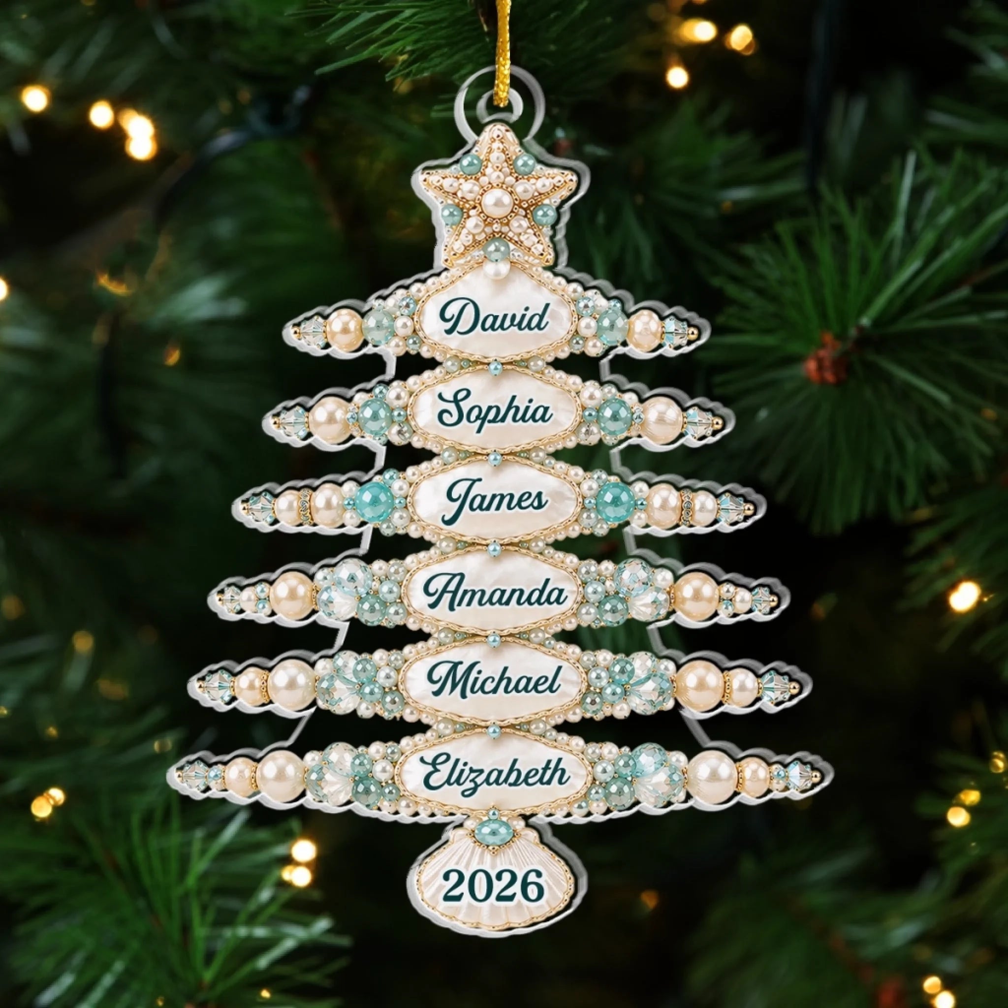 Custom Acrylic Ornament Personalized Christmas or Birthday Gift for Family Love