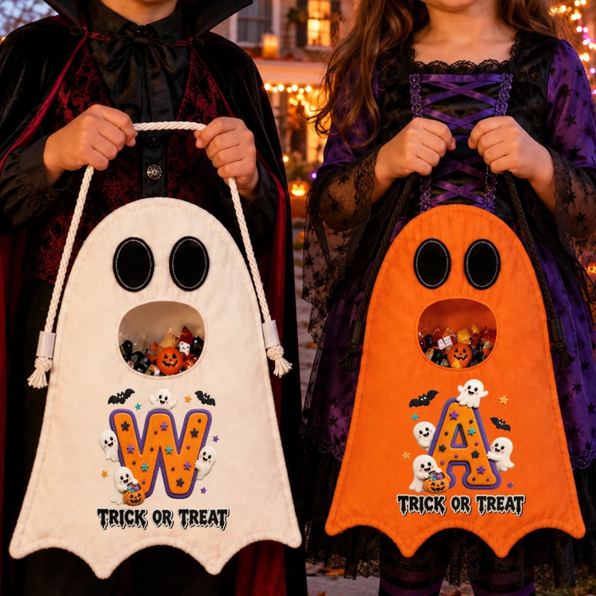 Custom Ghost Bag Personalized Halloween Birthday Gift for Kids, Little Spook Big Smile