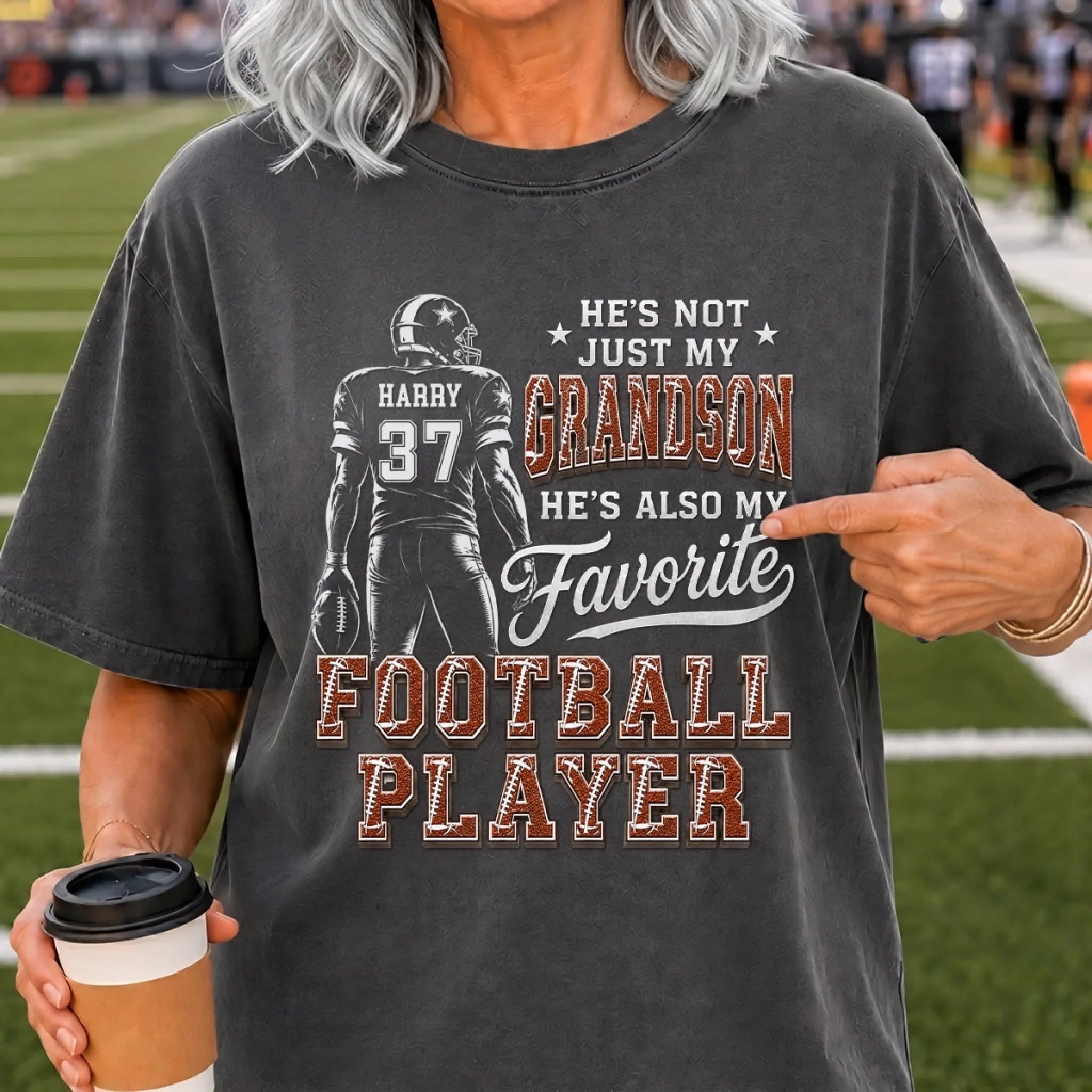 Custom American Football Comfort T-Shirt, Personalized Birthday Gift for Football Fans