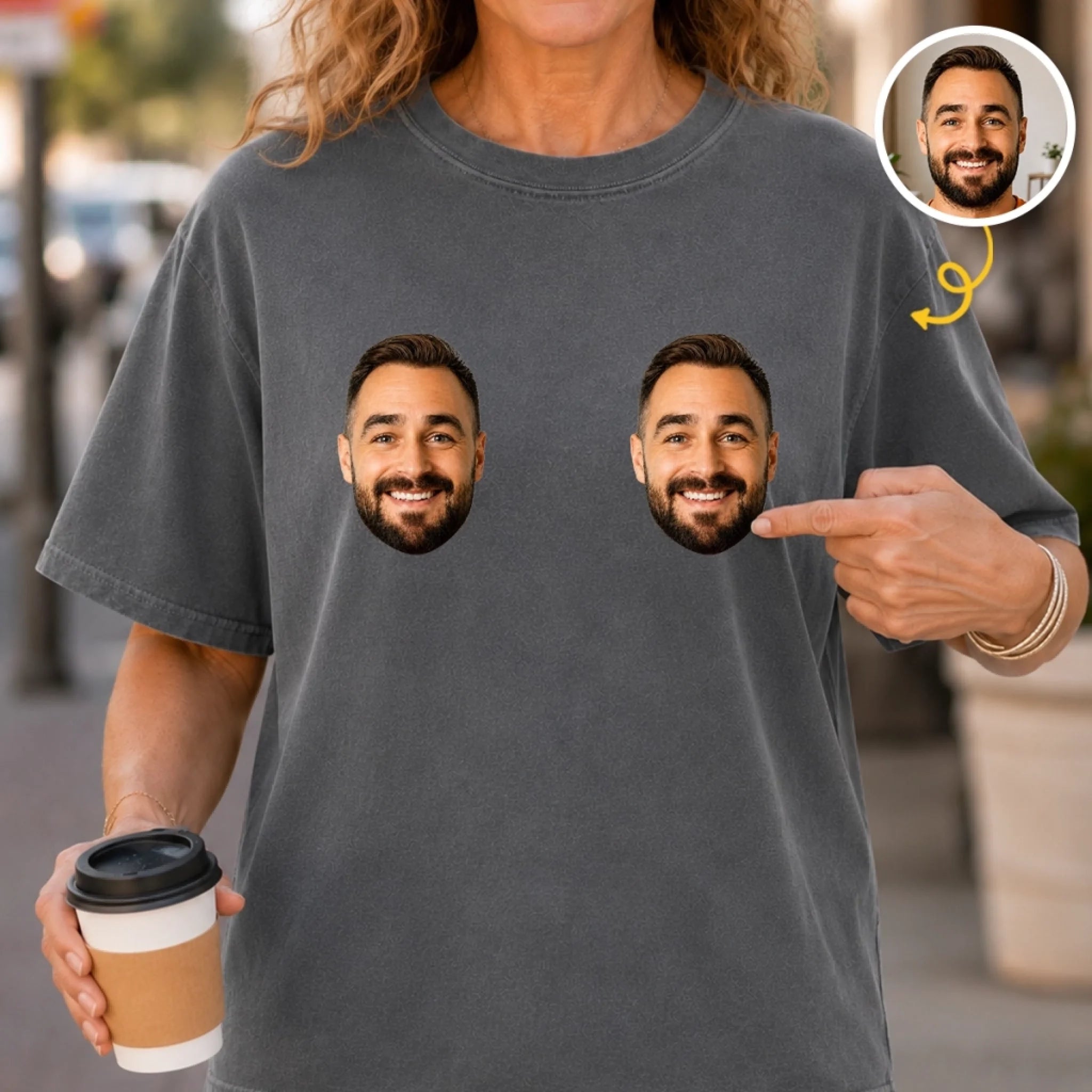 Custom Photo Comfort T-Shirt Personalized Anniversary Wedding Gift for Husband Wife Side by Side for Life