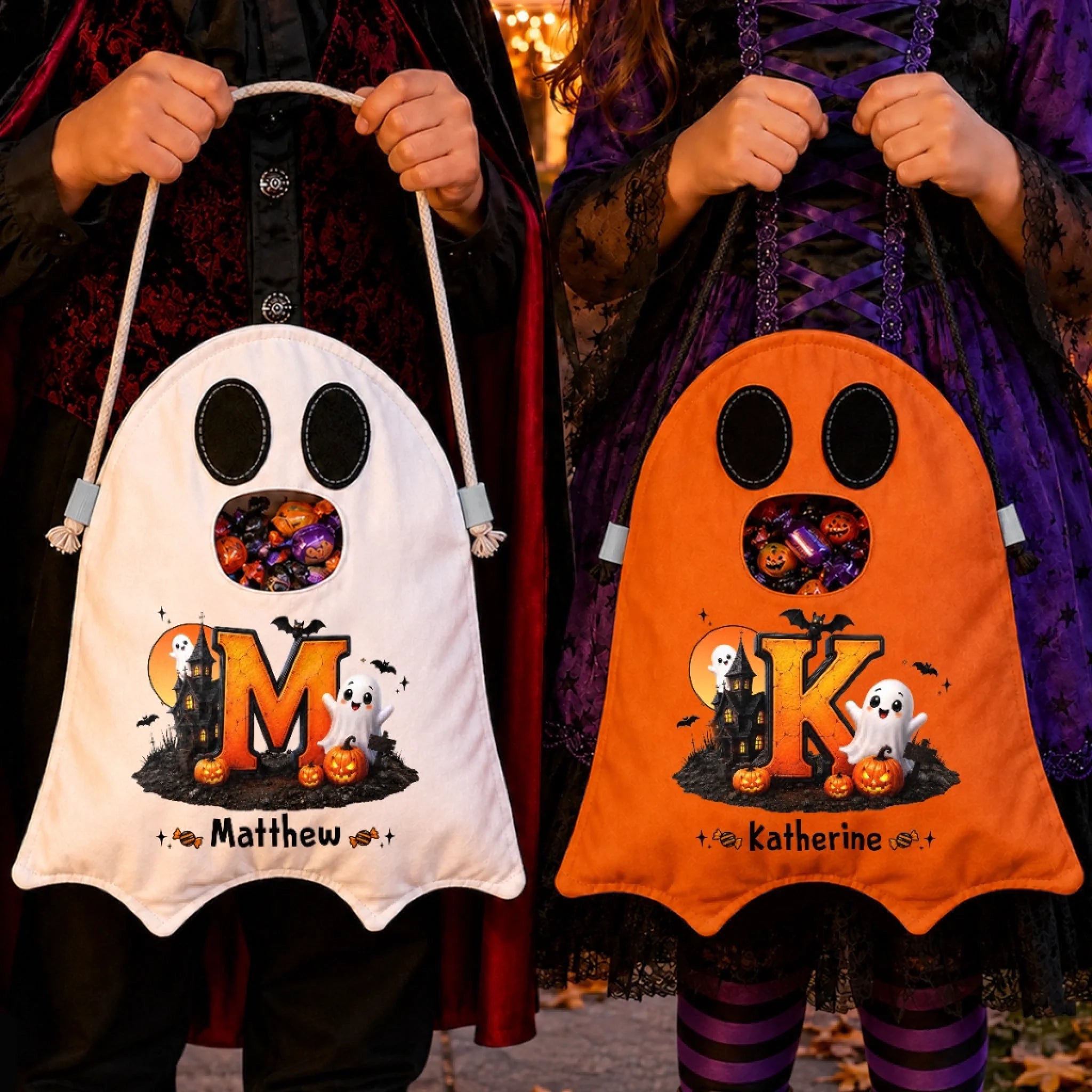 Custom Ghost Bag Personalized Halloween Tote for Kids, Spooktacular Little Cutie Birthday Gift