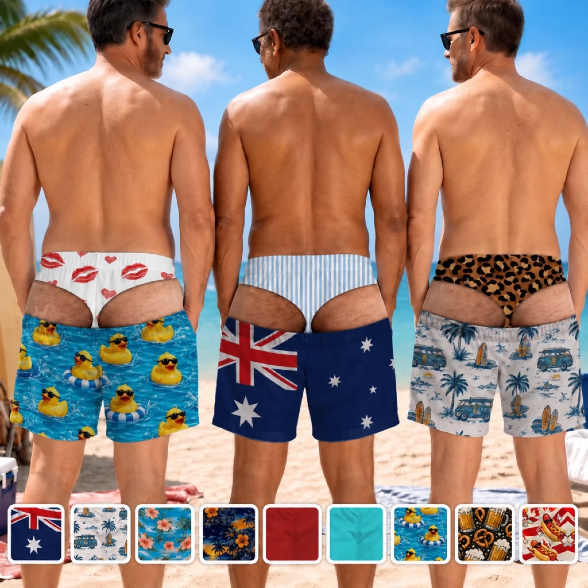 Custom Funny Men Swim Trunks, Personalized Beach Shorts Birthday Gift for Husband Dad Son Grandpa