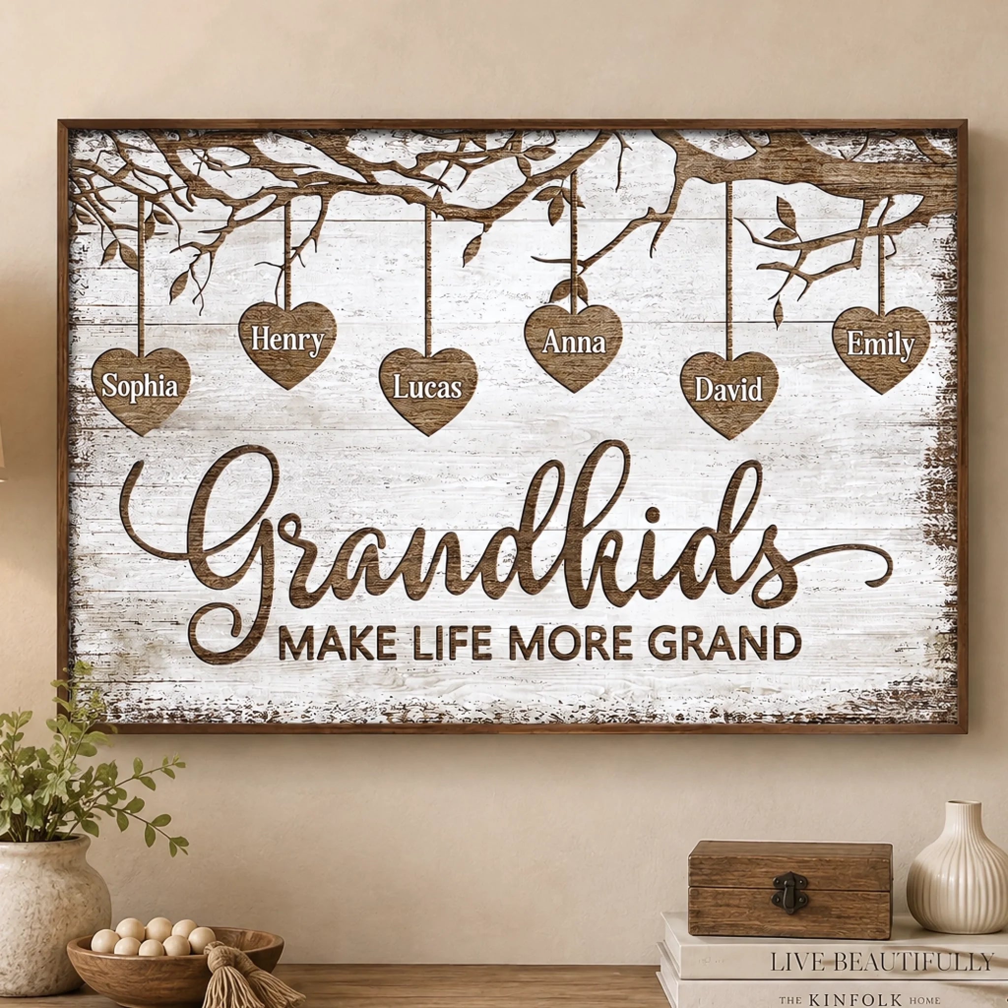 Custom Horizontal Poster Personalized Birthday Gift for Mom or Grandma, Blessed With Every Grandchild