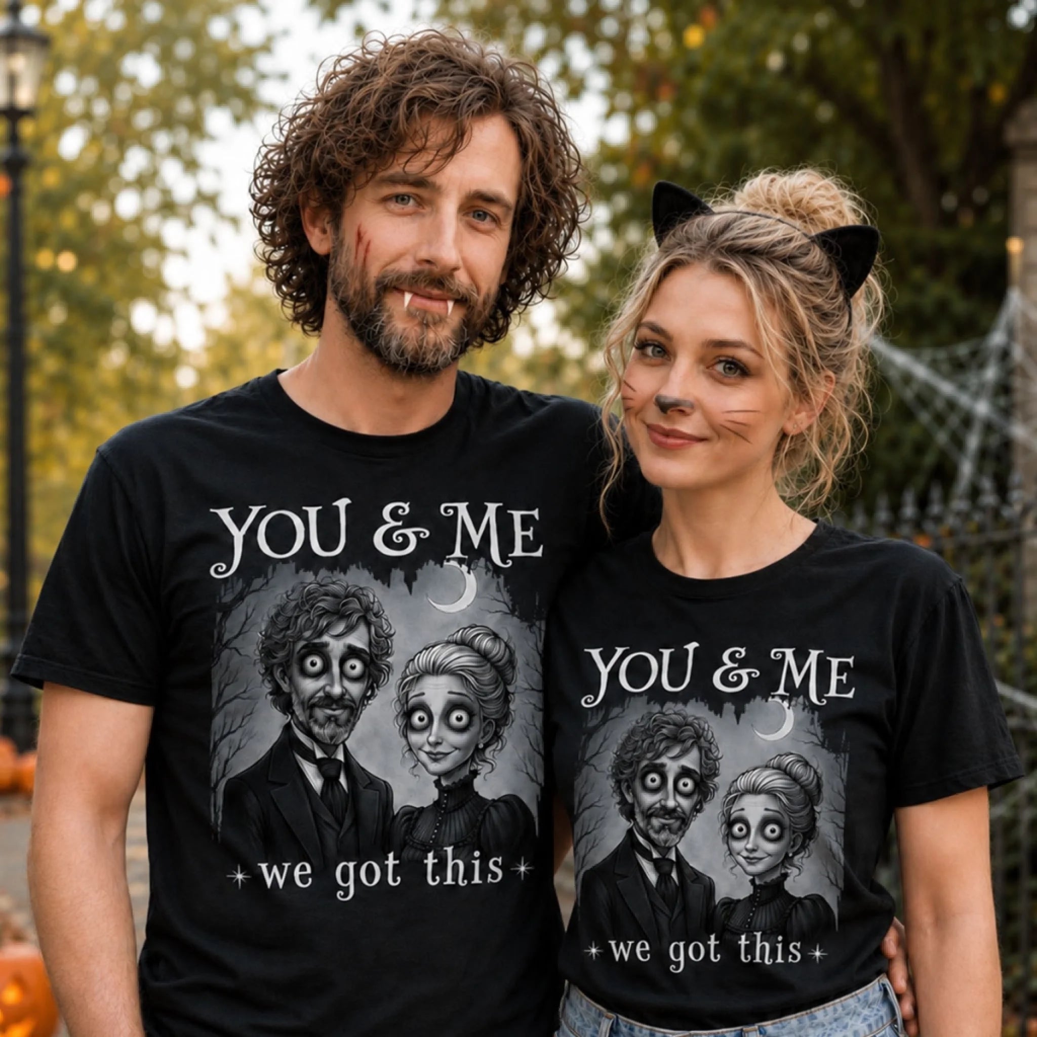 Custom Photo T-Shirt or Hoodie, Personalized My Creepy Favorite Partner Halloween Couple Gift