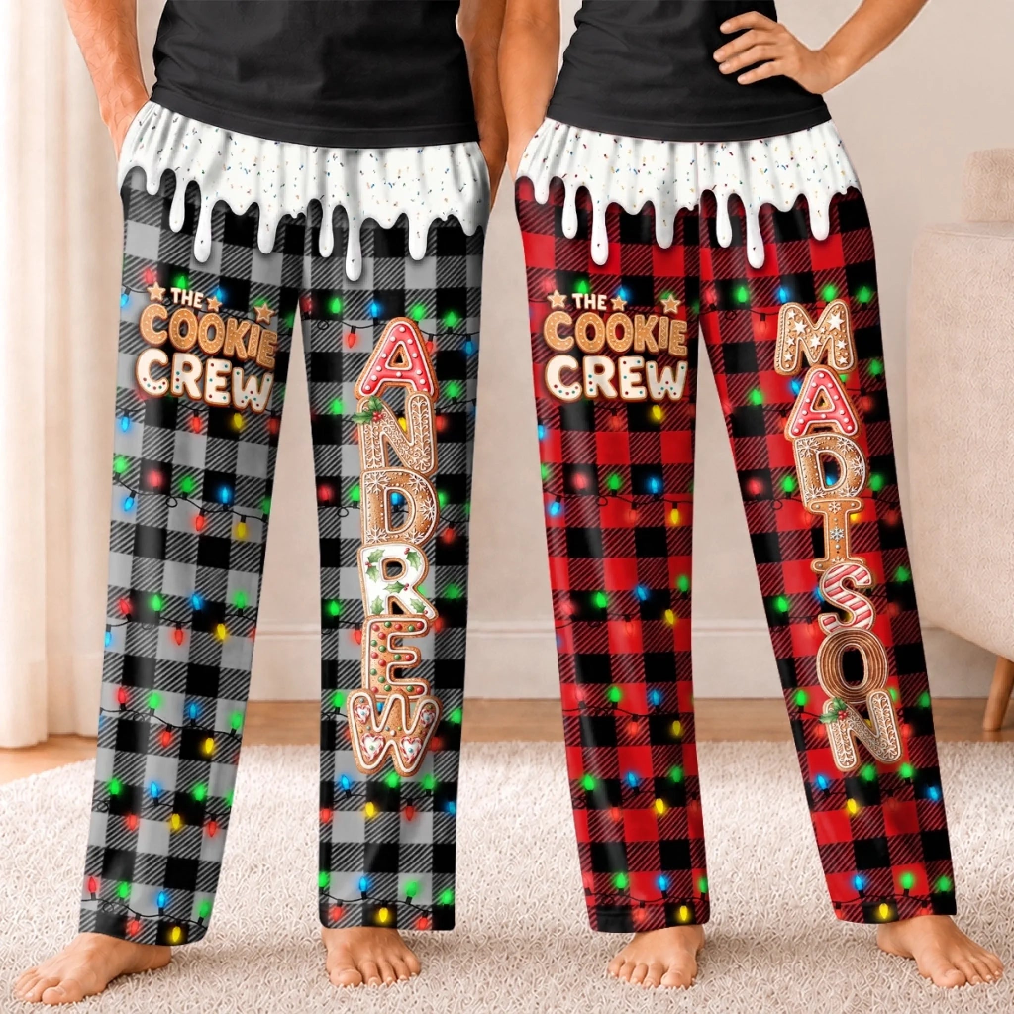 Custom Pajama Pants, Personalized Christmas or Birthday Gift for Mom, Dad, Brother or Sister