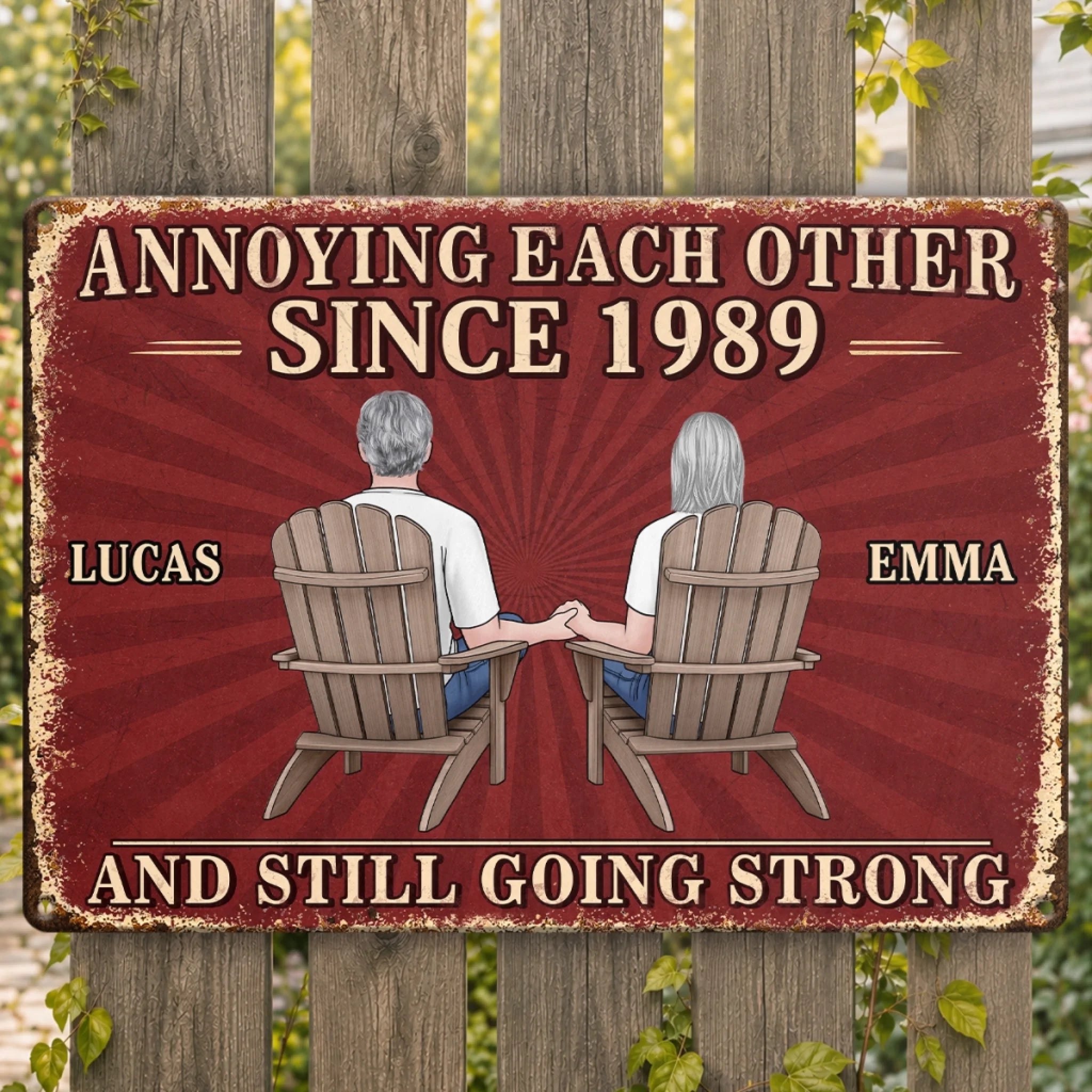 Personalized Summer Vacation Travel Metal Sign, Custom Home Decor Gift for Husband and Wife