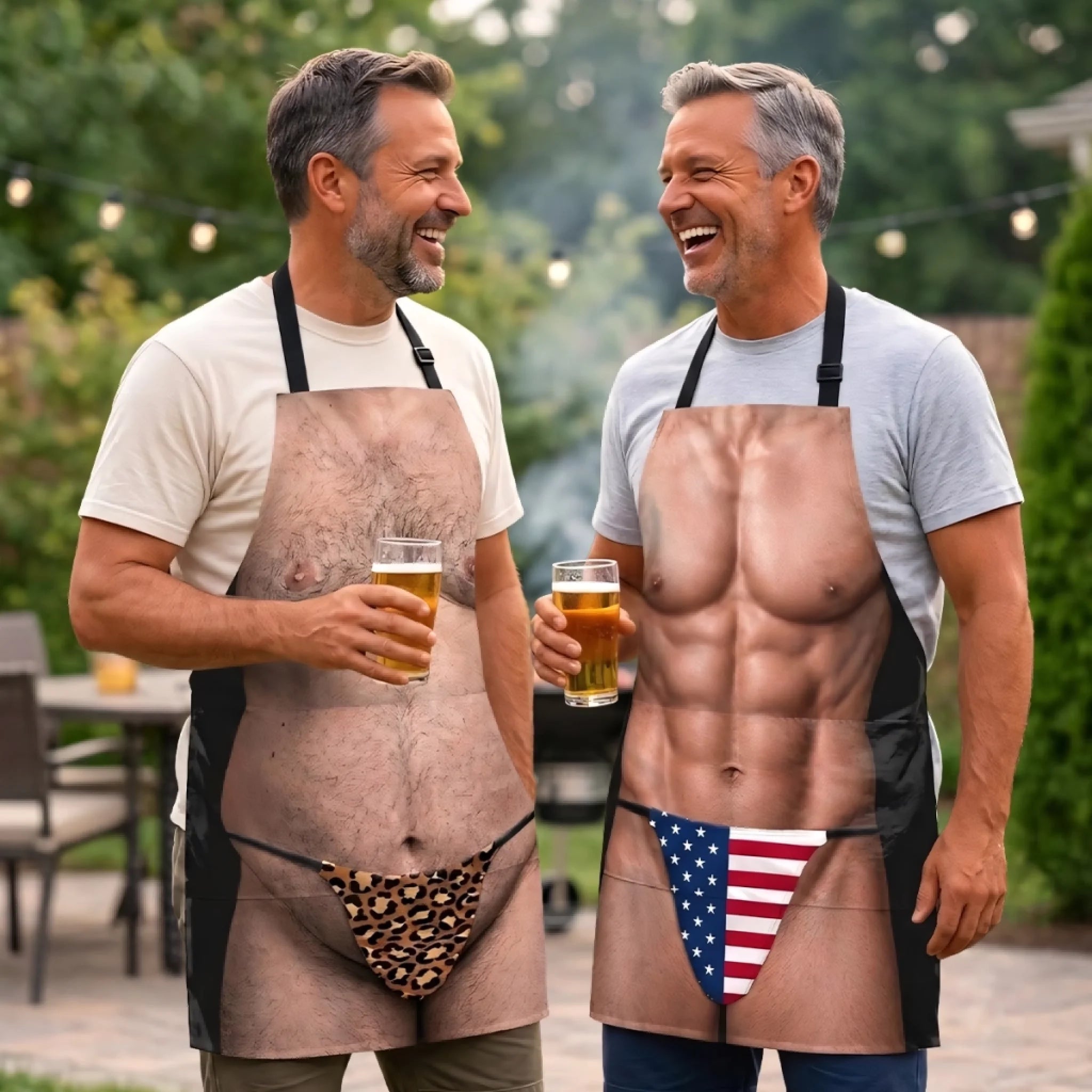 Custom Funny Patriotic Apron With Pocket, Personalized Grill Now Ask Later Gift for Dad, Husband or Grandpa