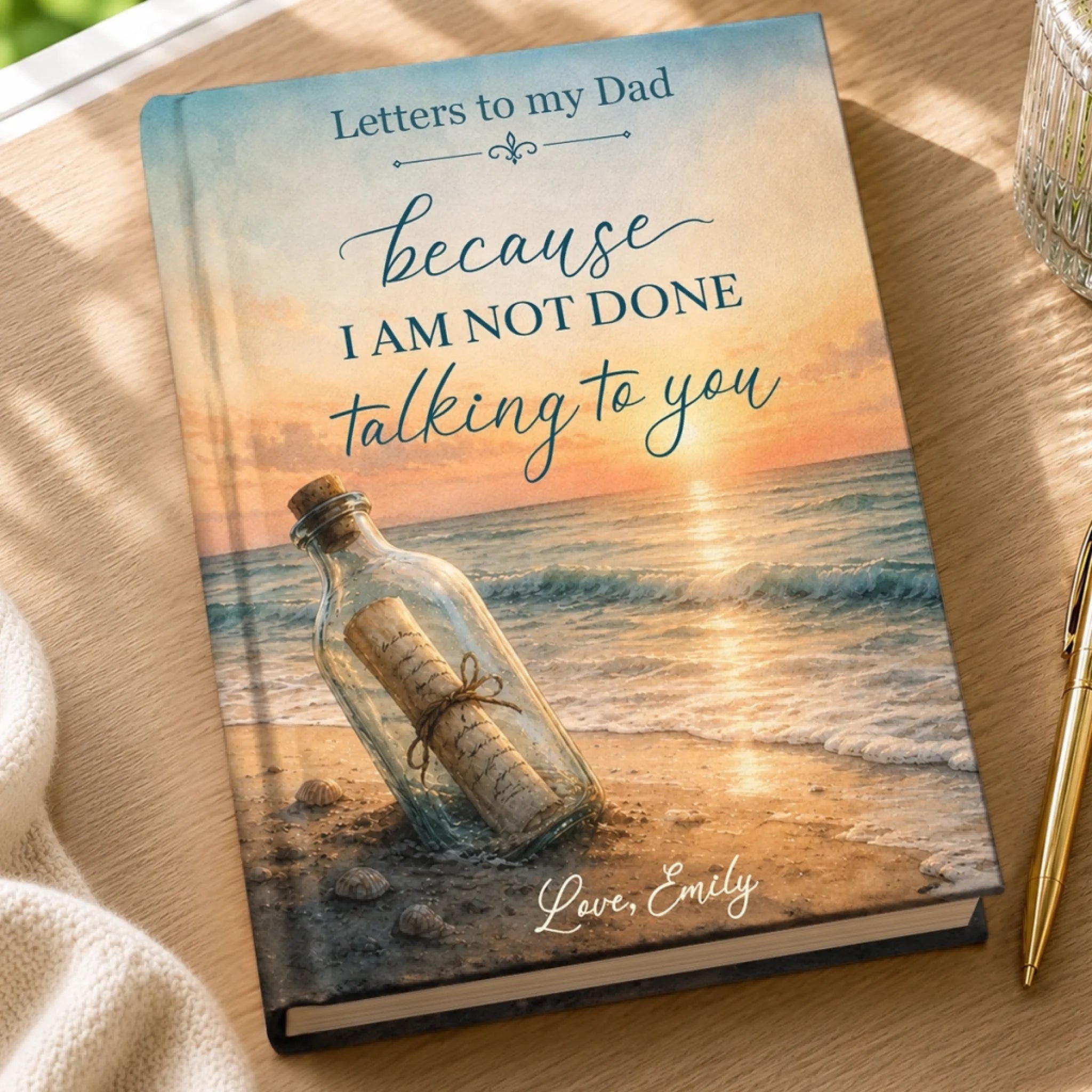 Personalized Hardcover Memorial Journal, I Still Talk To You Sympathy Gift for Loss of Mom or Dad
