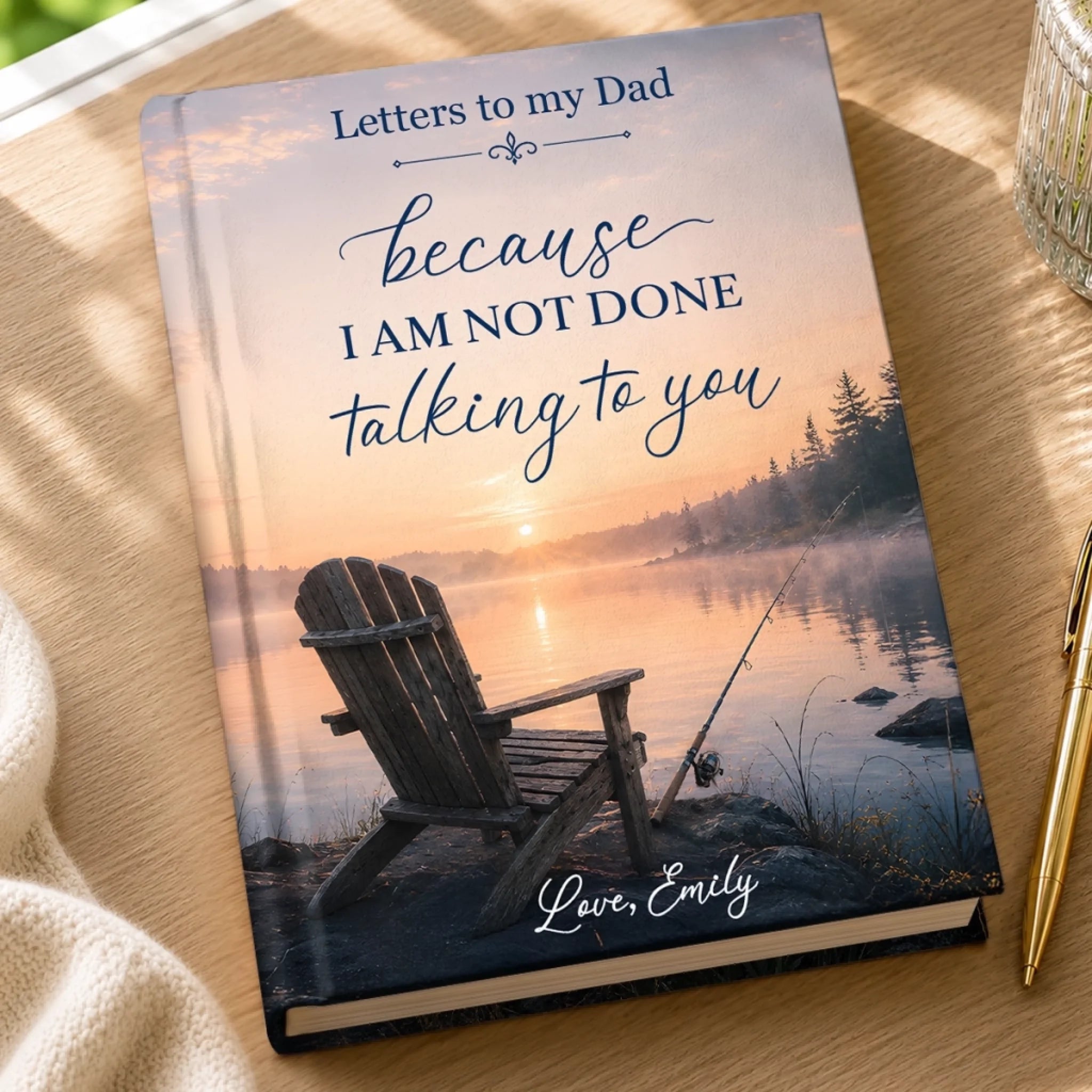Custom Hardcover Journal Personalized Memorial Sympathy Gift for Loss of Mom or Dad Letters to You in Heaven