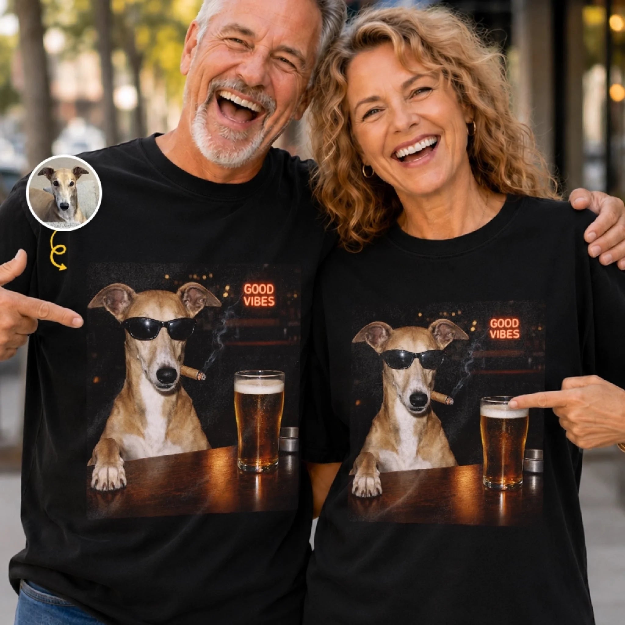 Custom Photo Funny Comfort T-Shirt Personalized Birthday Gift for Dog Cat Lovers Pet Owners