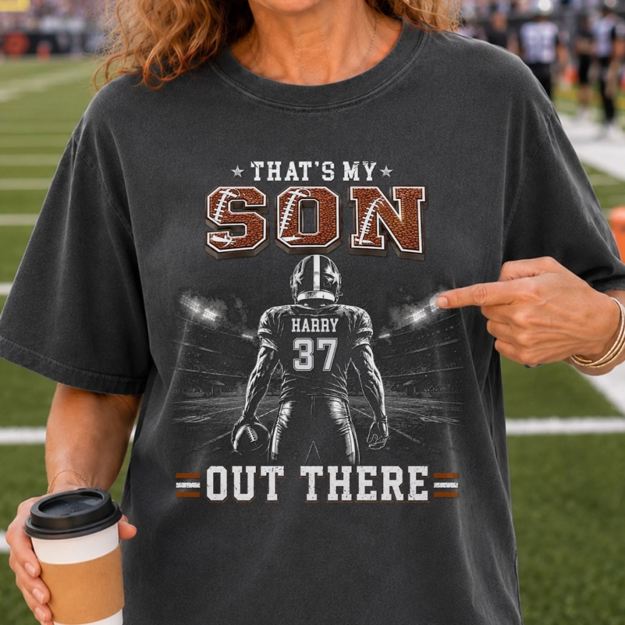 Custom America Football Comfort T-Shirt Personalized Birthday Gift for Football Fans and Sports Lovers