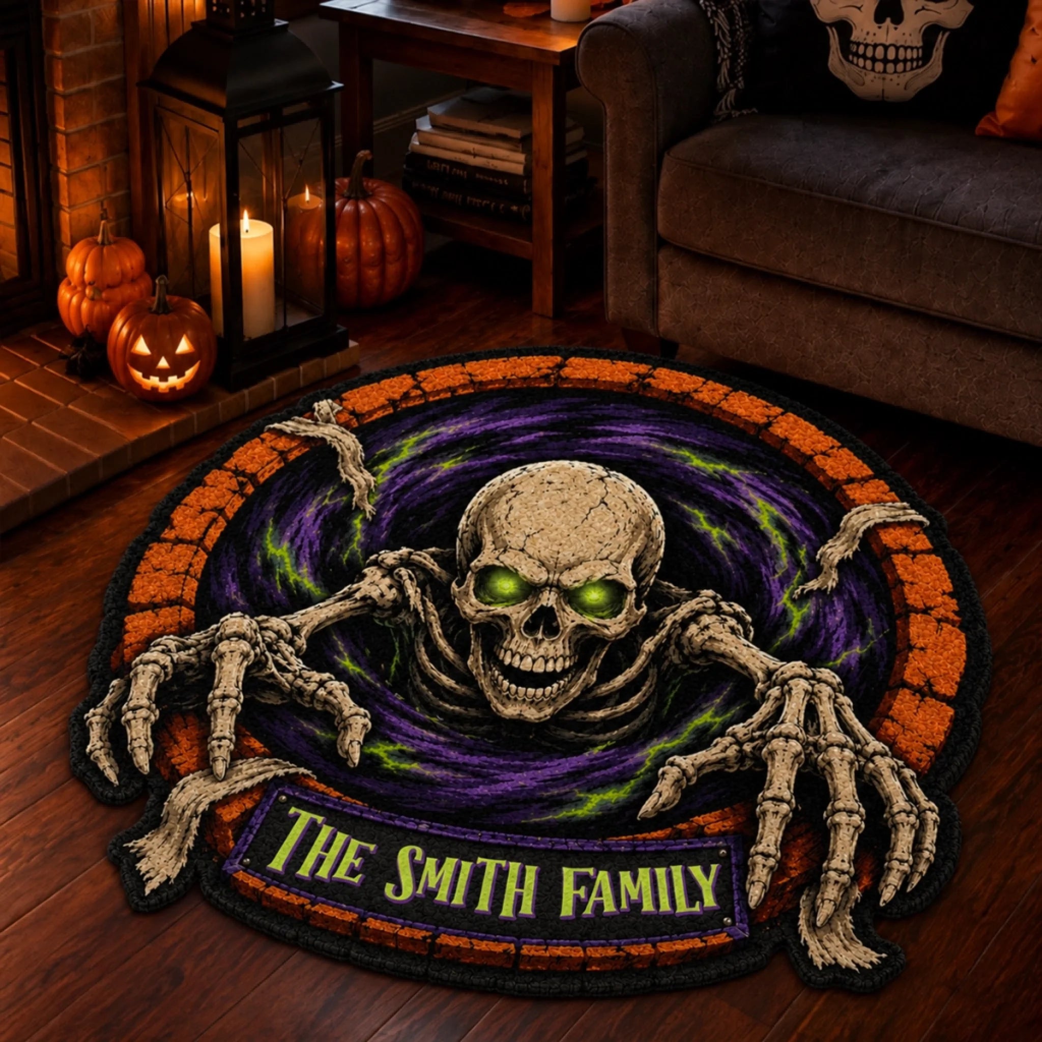 Custom Shaped Doormat Personalized Halloween Decor Gift for Mom Dad Brother Sister Enter If You Dare