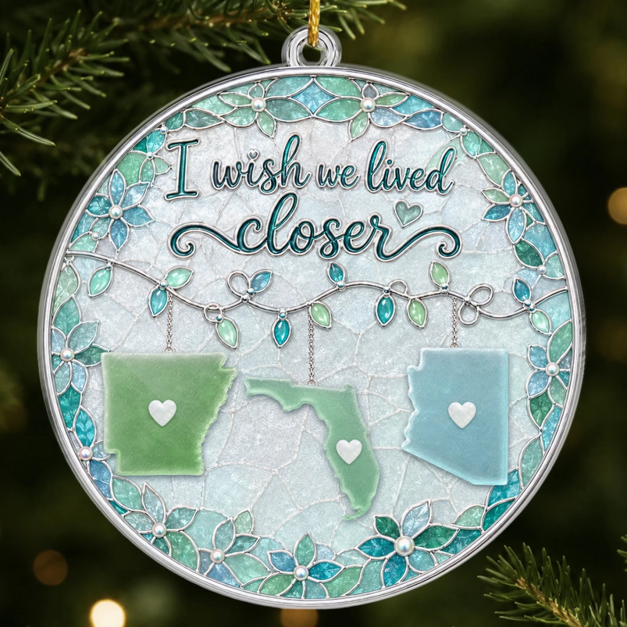 Custom Acrylic Ornament Personalized Best Friend Christmas Birthday Gift for Women Sisters BFF