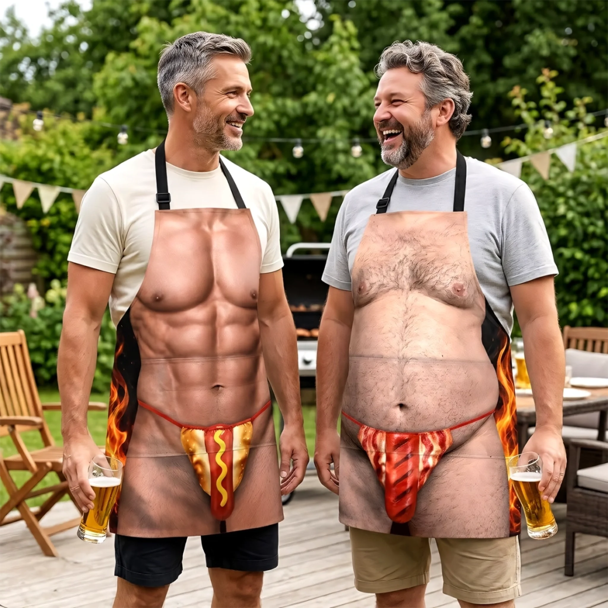 Custom Funny Apron With Pocket, Personalized Birthday Gift for Husband, Dad, Grandpa, Brother or Son