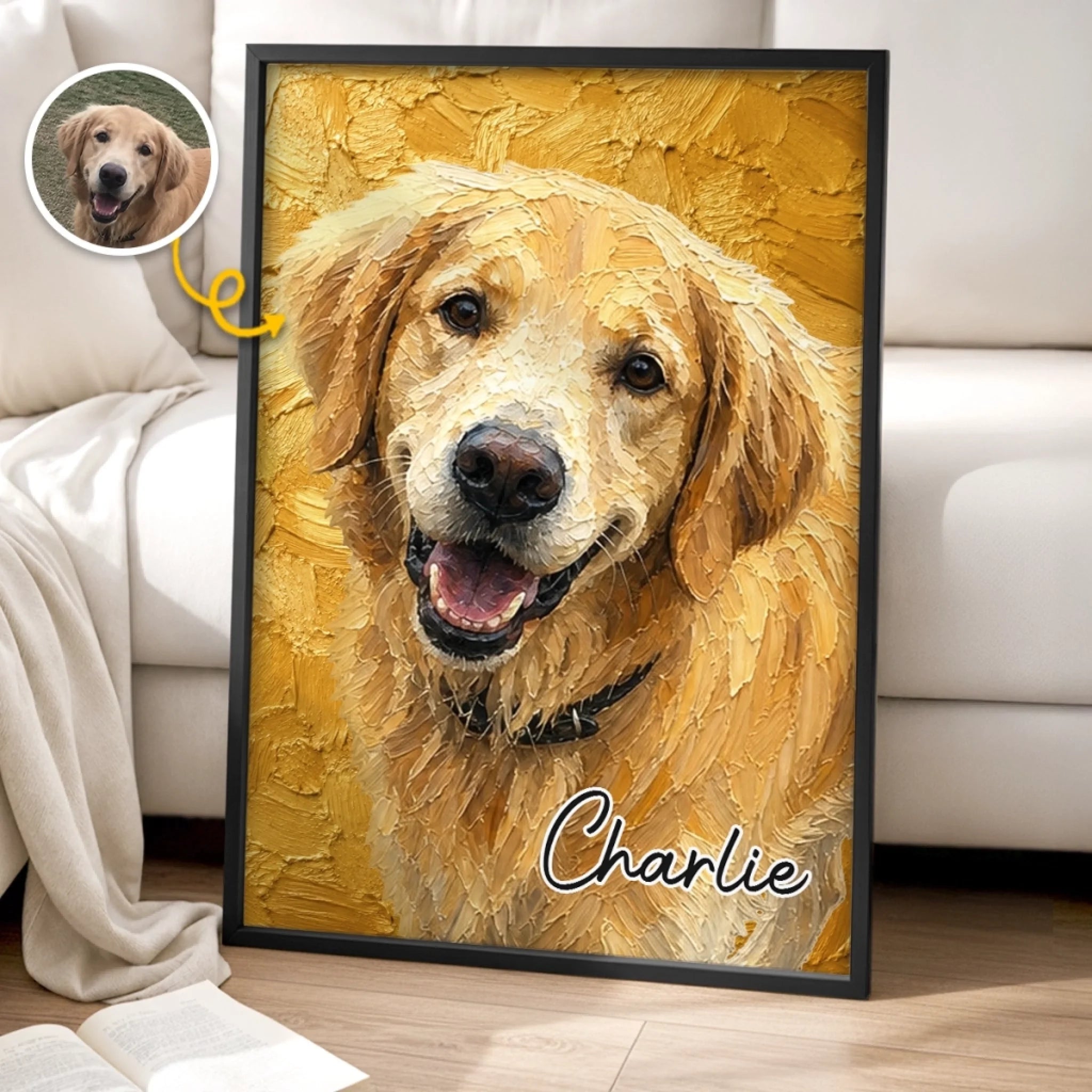 Custom Photo Vertical Poster Personalized Pet Memorial Sympathy Gift for Dogs or Cats
