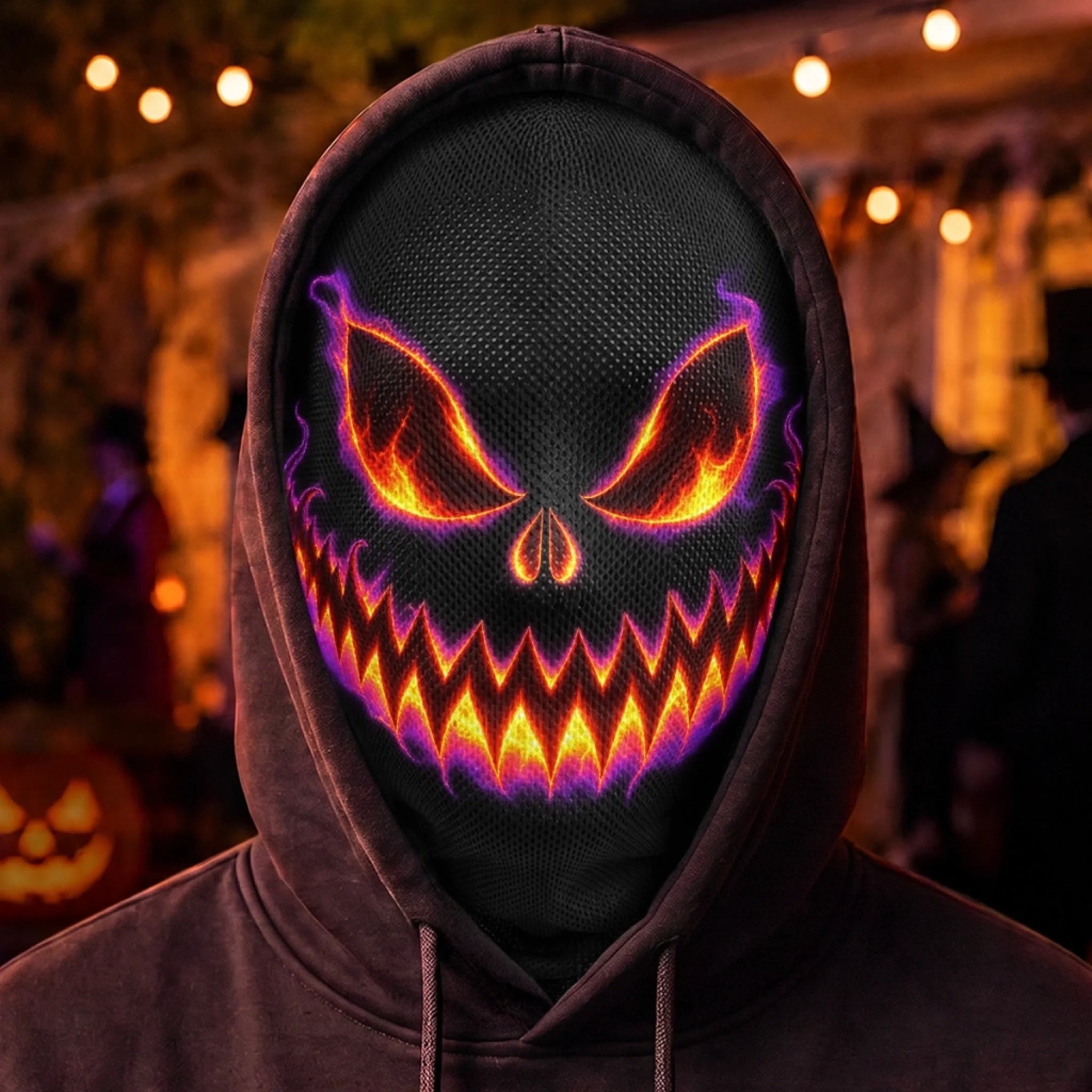 Custom Creepy Pumpkin Balaclava Mask, Personalized Halloween Gift for Him or Her