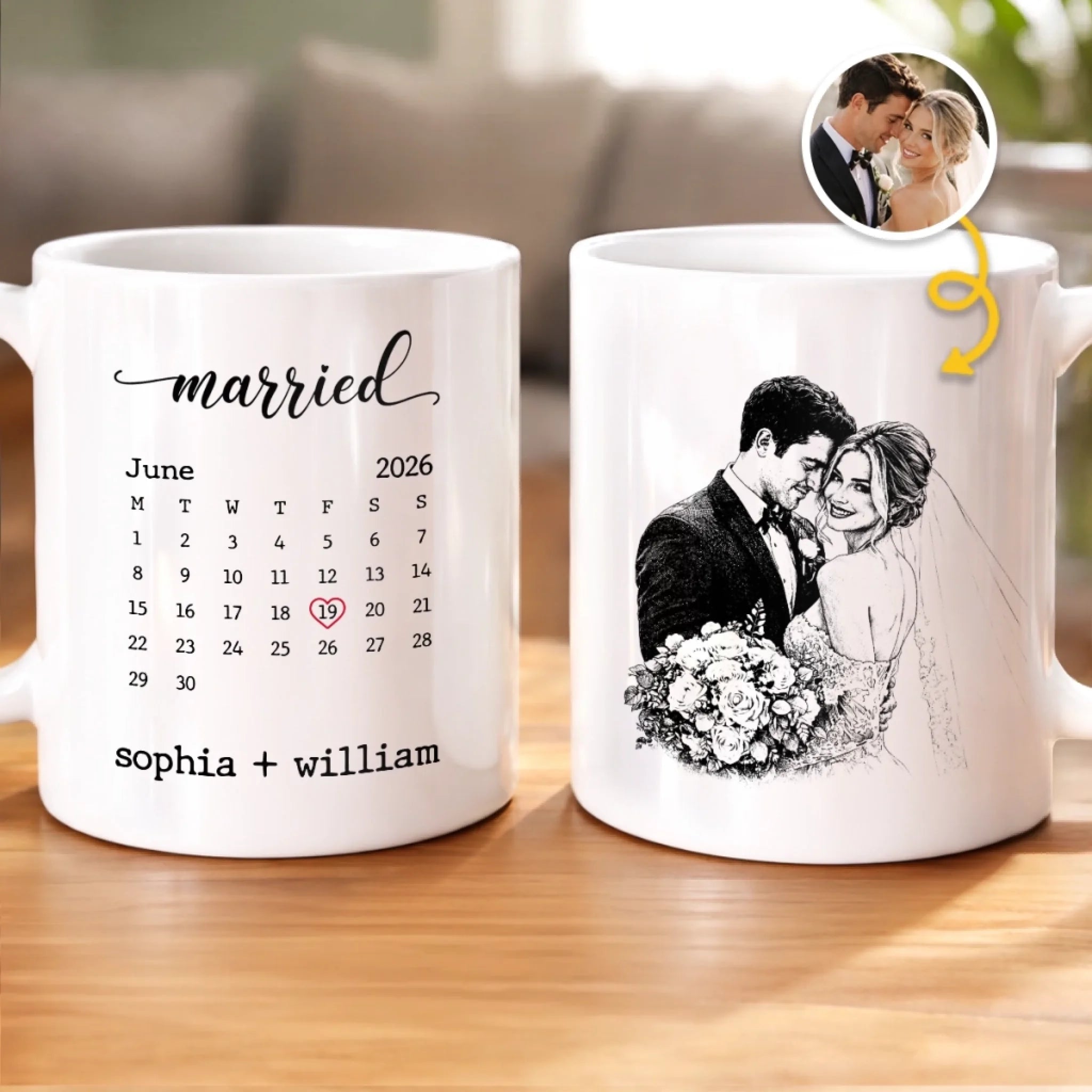 Custom Photo Mug Personalized Anniversary Wedding Gift for Husband Wife Him Her Together Is Our Favorite Place