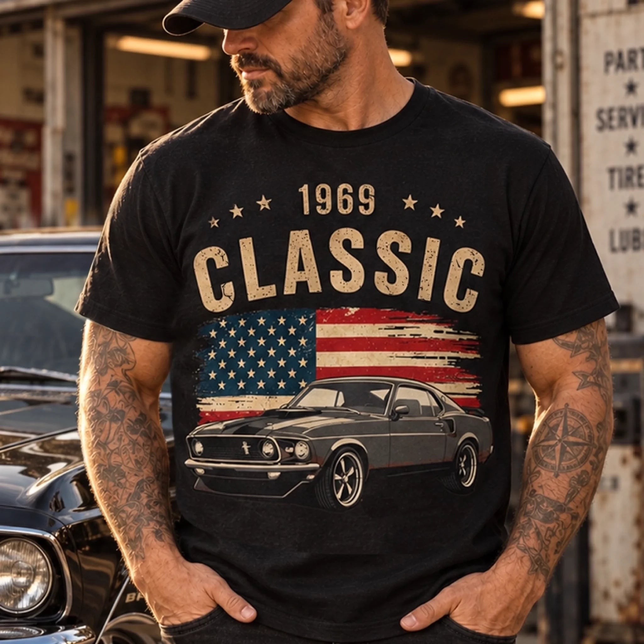 Custom Photo T-Shirt or Hoodie, Personalized Cruising Through the Good Old Days Birthday Gift for Men