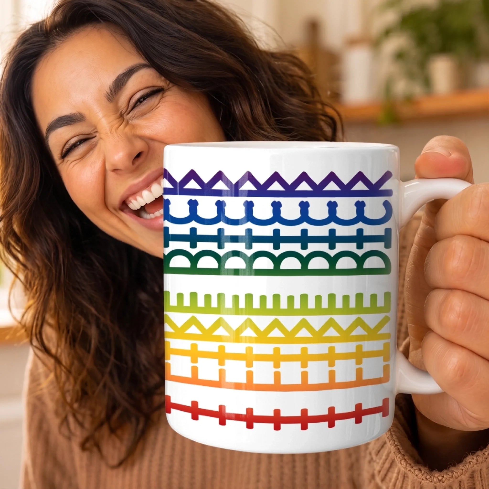 Hidden Message Mug, Funny Gift for Best Friend, Family, Coworker or Work Bestie, Living Life In Full Color
