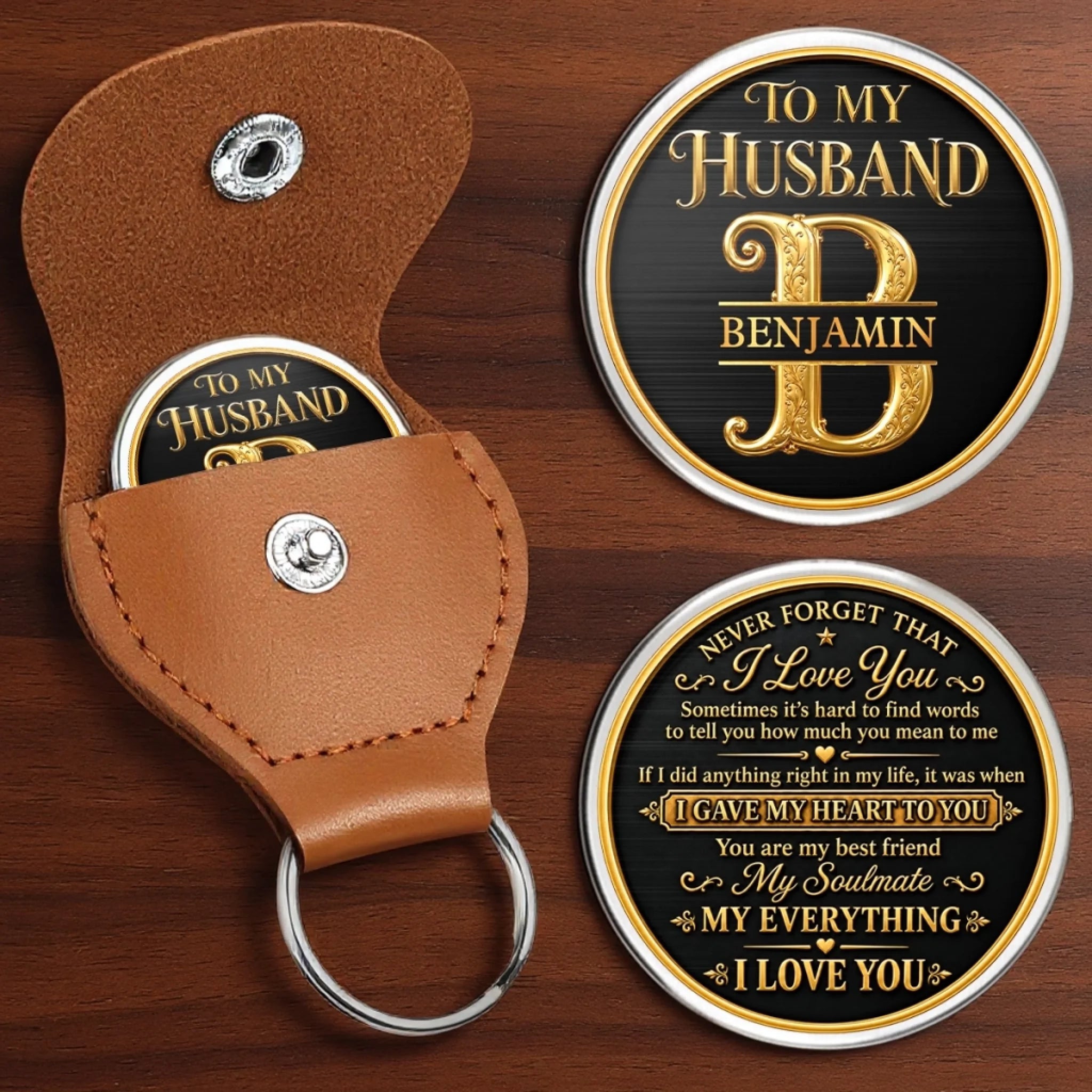 Custom Pocket Hug Personalized Anniversary or Wedding Gift for Husband Wife Him or Her