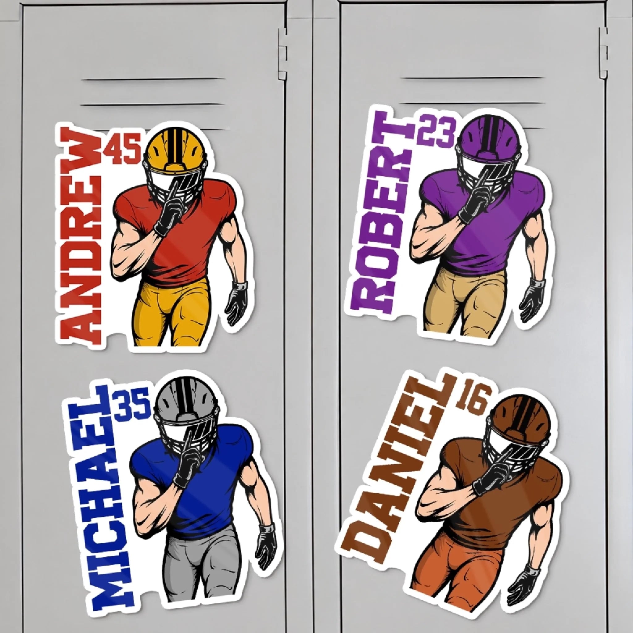 Custom American Football Magnetic Sheet, Personalized Birthday Gift for Sports Fans Game Day Decor