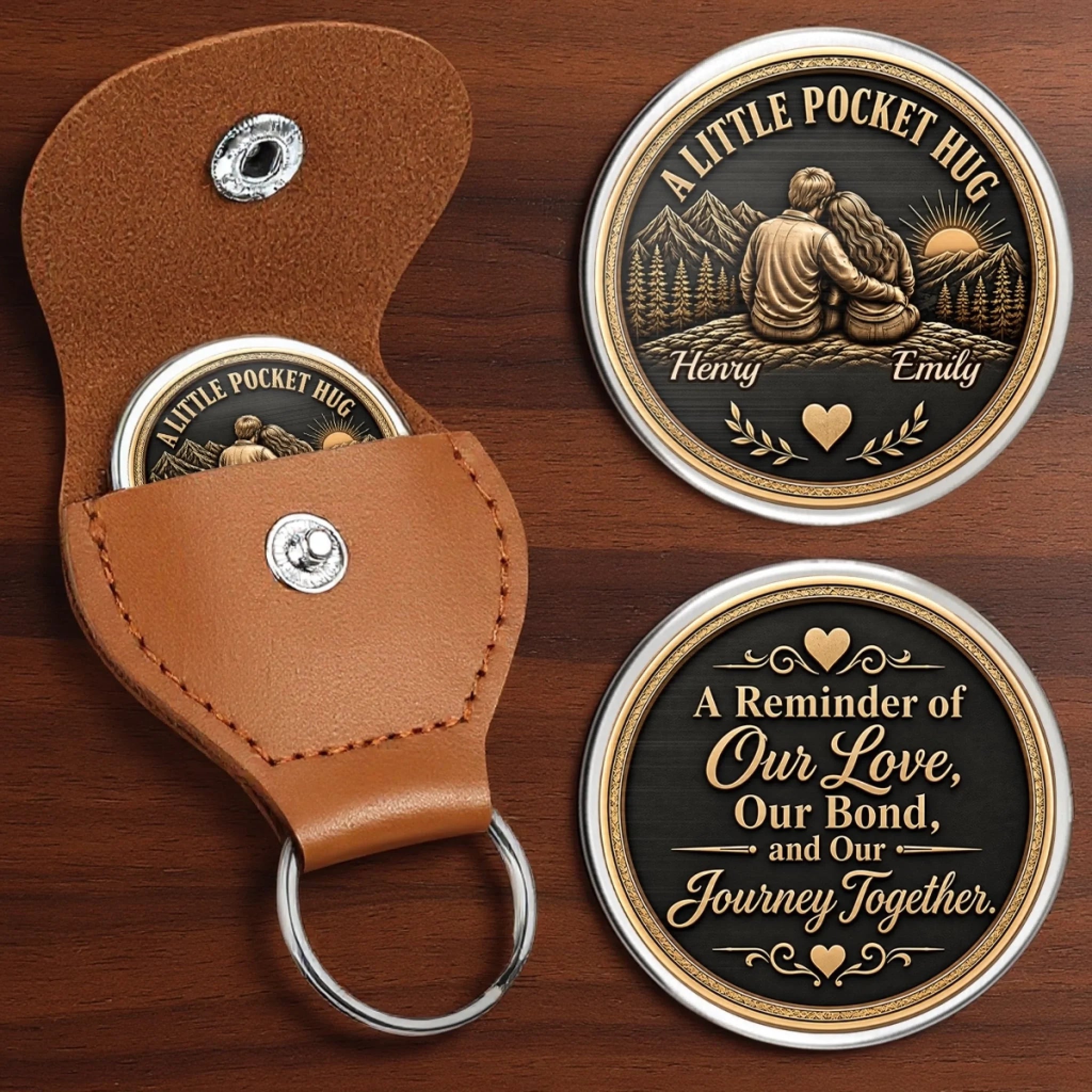 Personalized Pocket Hug Anniversary or Wedding Gift for Husband or Wife, Love You to Infinity