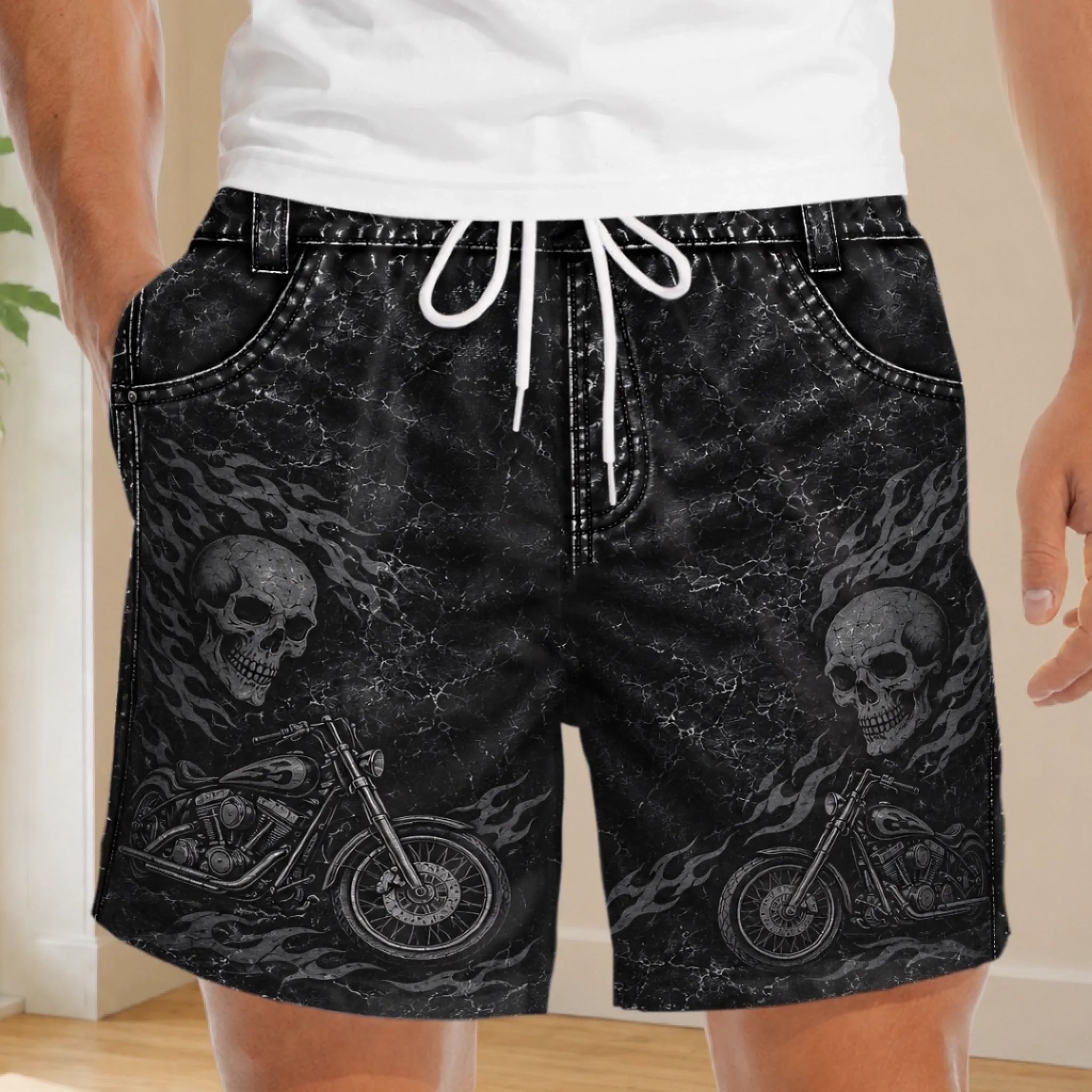 Custom Funny Patriotic Casual Shorts, Personalized Birthday Gift for Dad Husband Son Grandpa