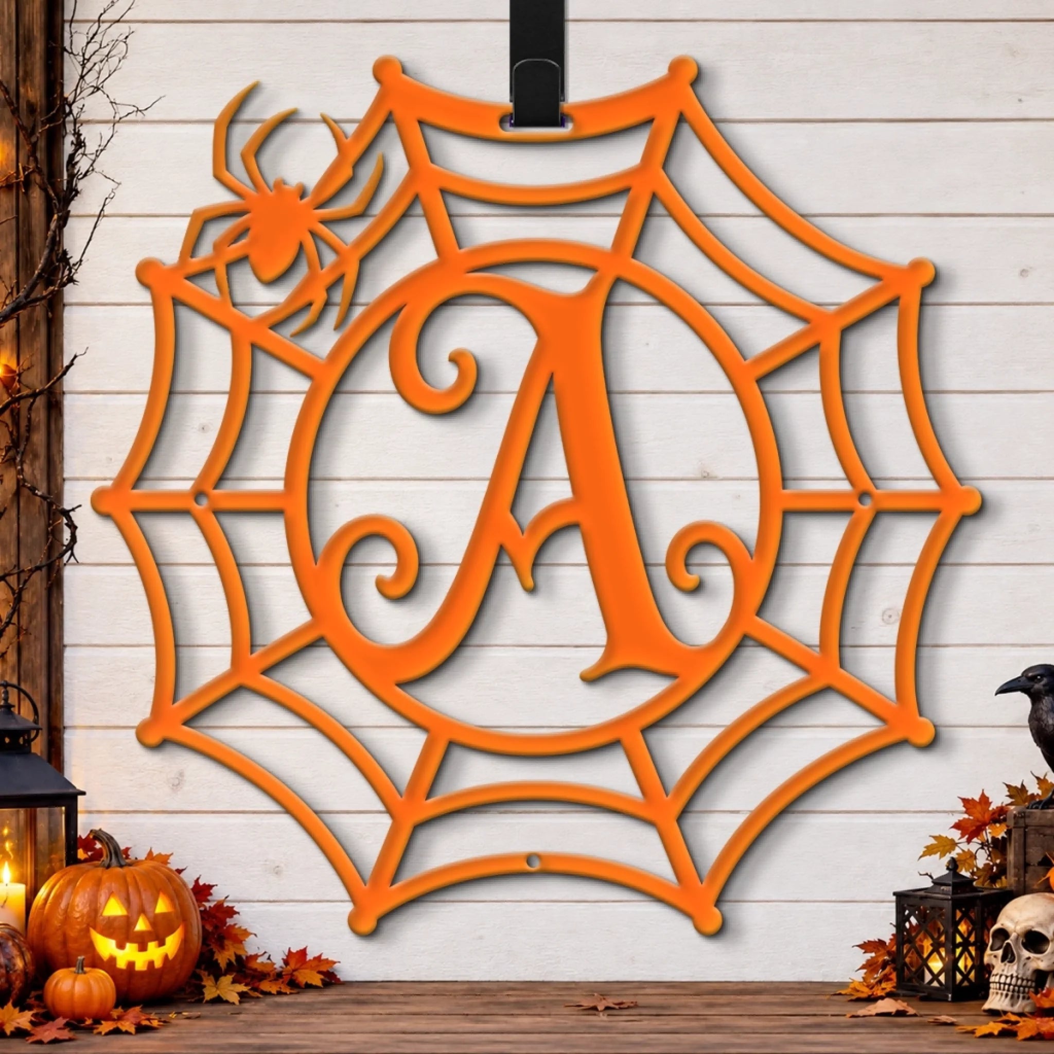 Custom Shaped Metal Sign, Personalized Wrapped In Spells Halloween Birthday Gift for Mom Dad Siblings