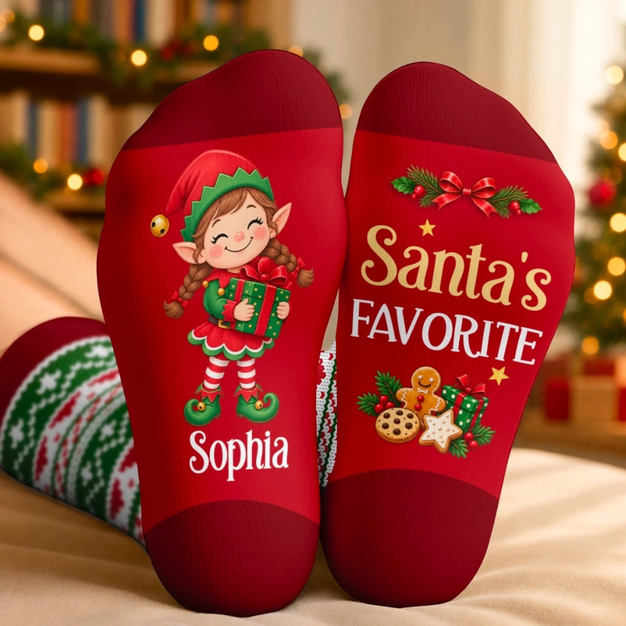 Custom Crew Socks, Personalized Christmas or Birthday Gifts for Mom, Dad, Brother and Sister
