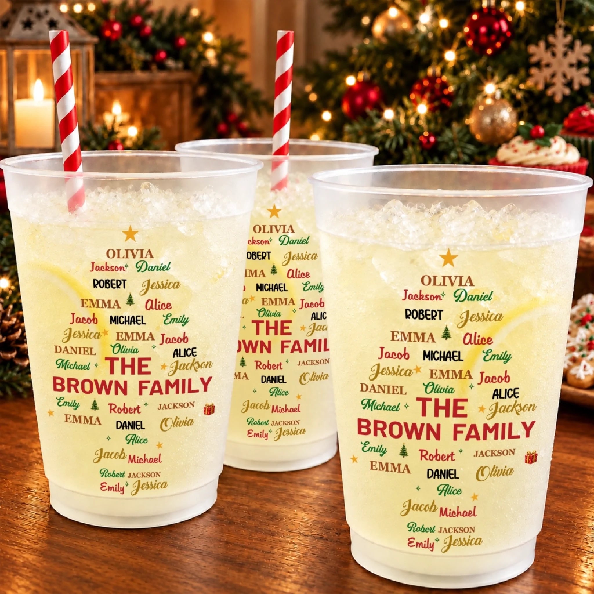 Personalized Custom Party Cups for Christmas Birthdays, Holiday Gifts for Mom, Dad, Brother or Sister