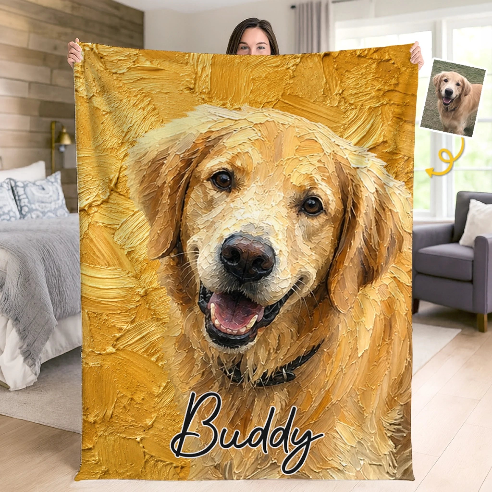 Custom Photo Blanket Personalized Birthday Gift for Dog Moms, Dog Dads and Cat Lovers