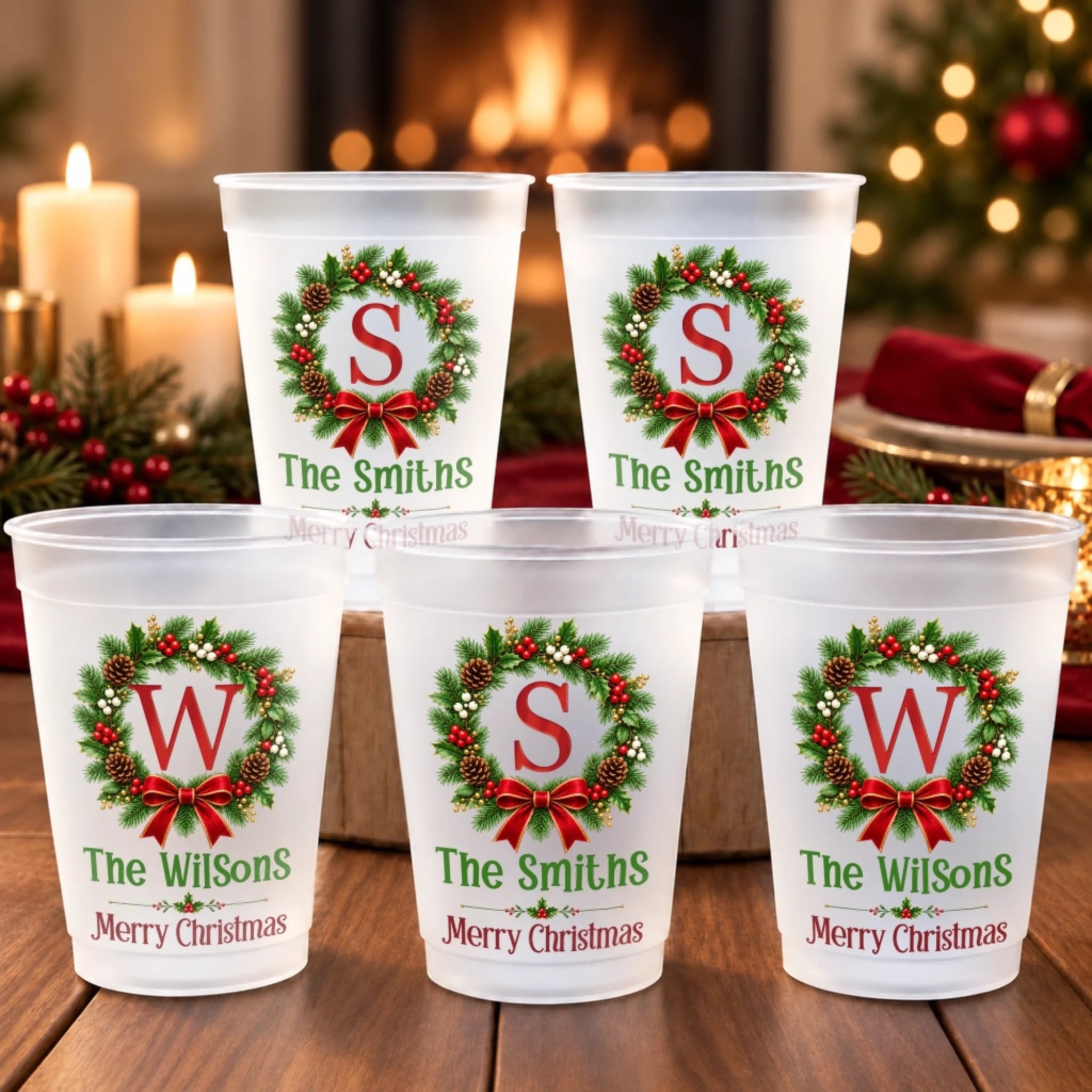 Custom Party Cups Personalized Christmas Birthday Gifts for Mom Dad Brother Sister