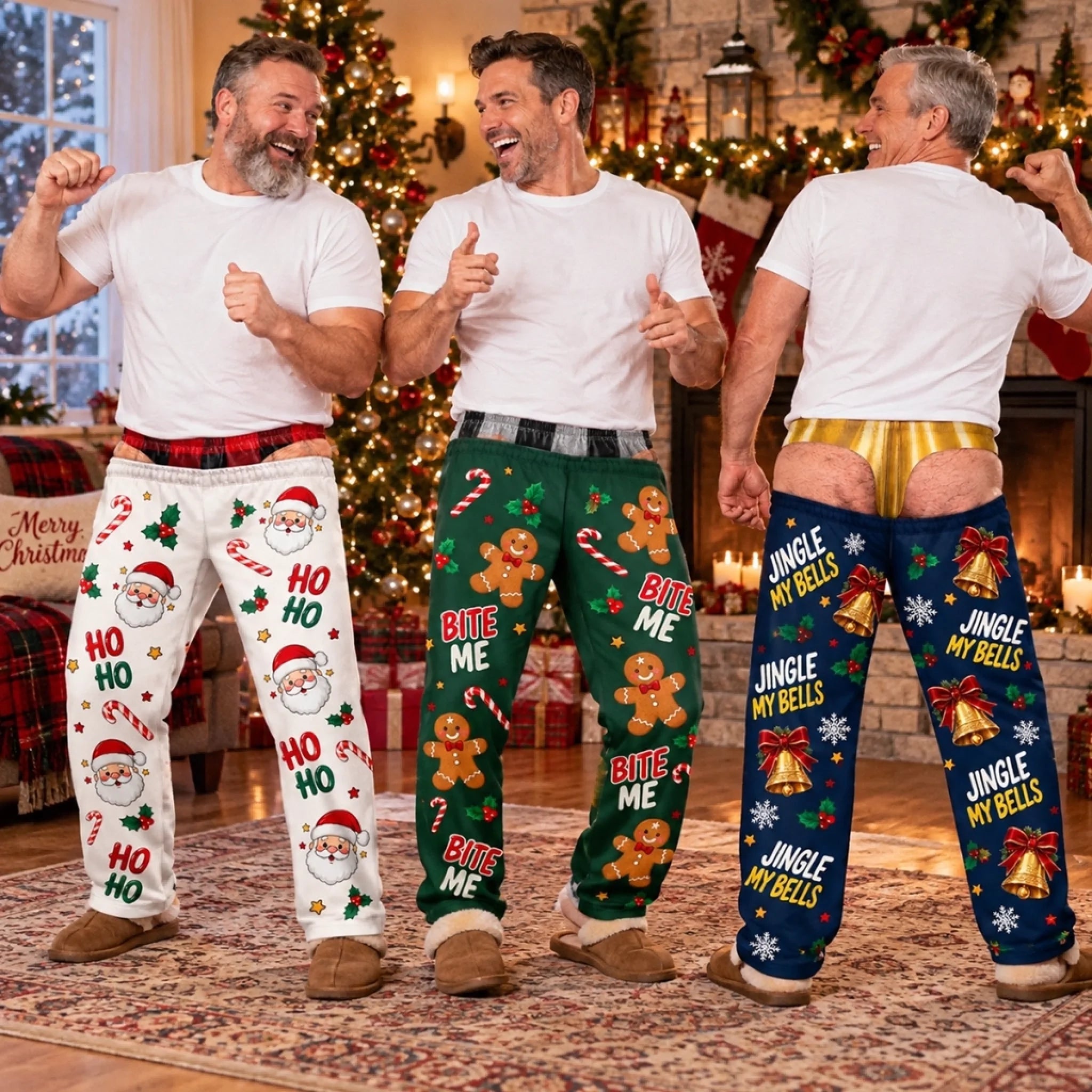 Custom Funny Pajama Pants, Personalized Christmas Birthday Gift for Husband Dad Grandpa Son Brother