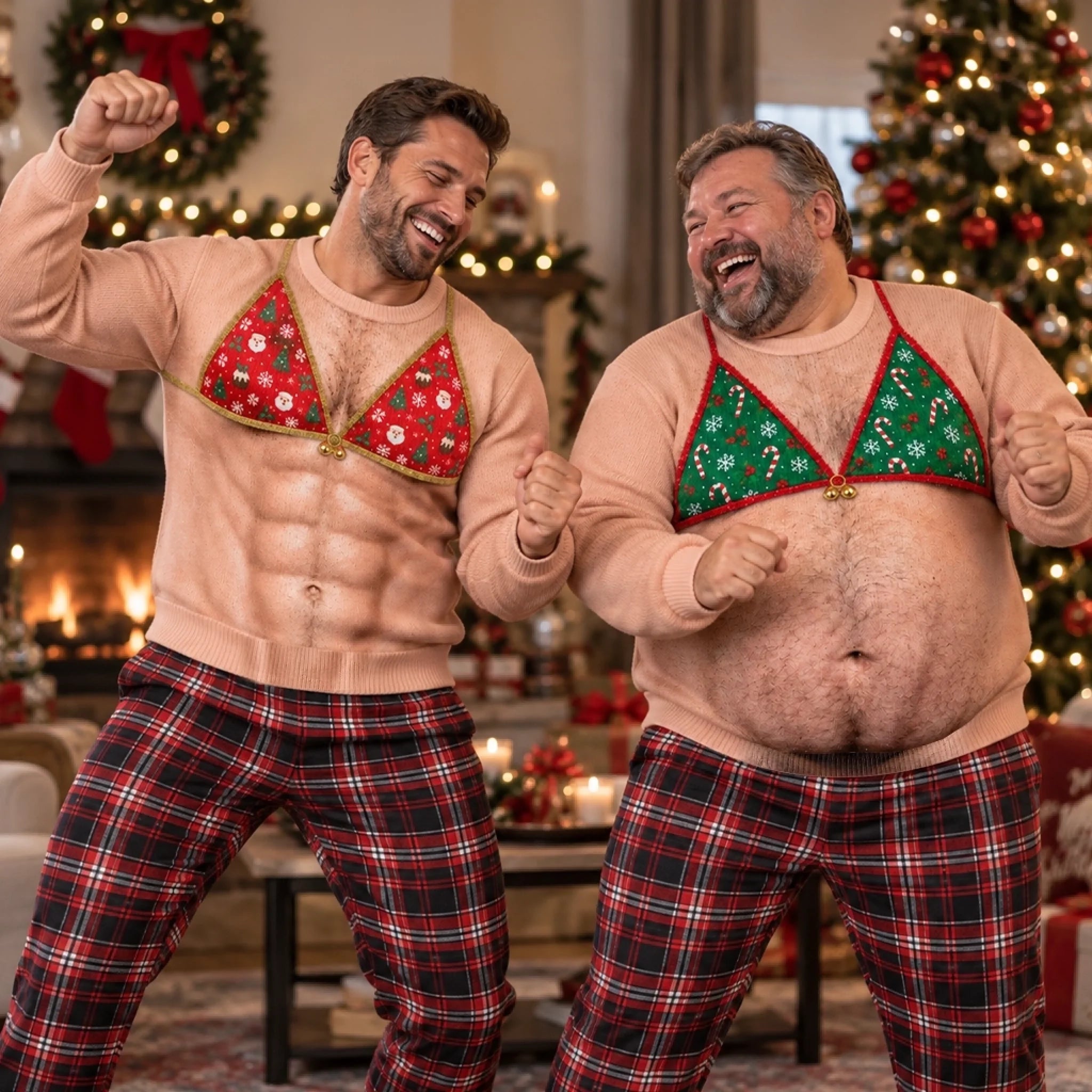 Personalized Funny Ugly Christmas Sweatshirt, Beach Body Ready Gift for Husband Dad Grandpa or Brother
