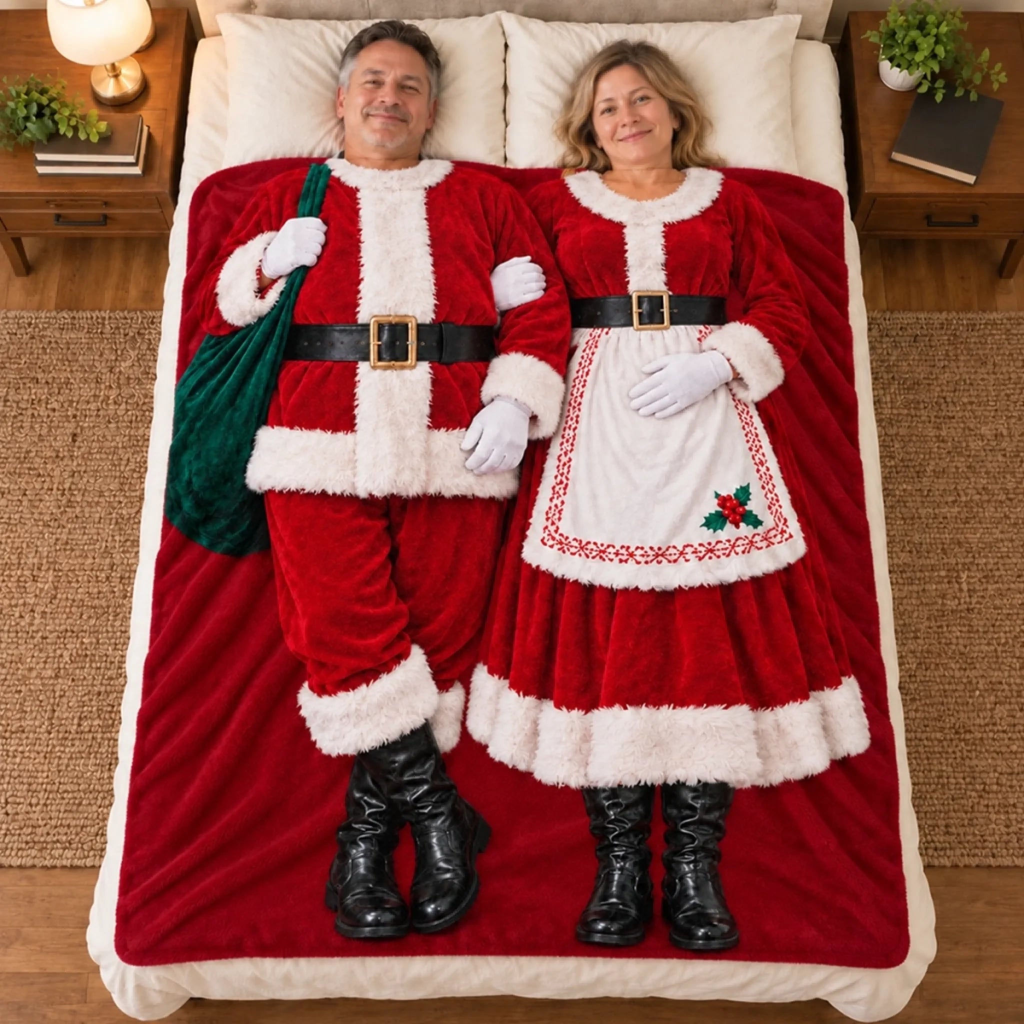 Custom Personalized Anniversary Wedding Blanket Gift for Husband and Wife, Him and Her