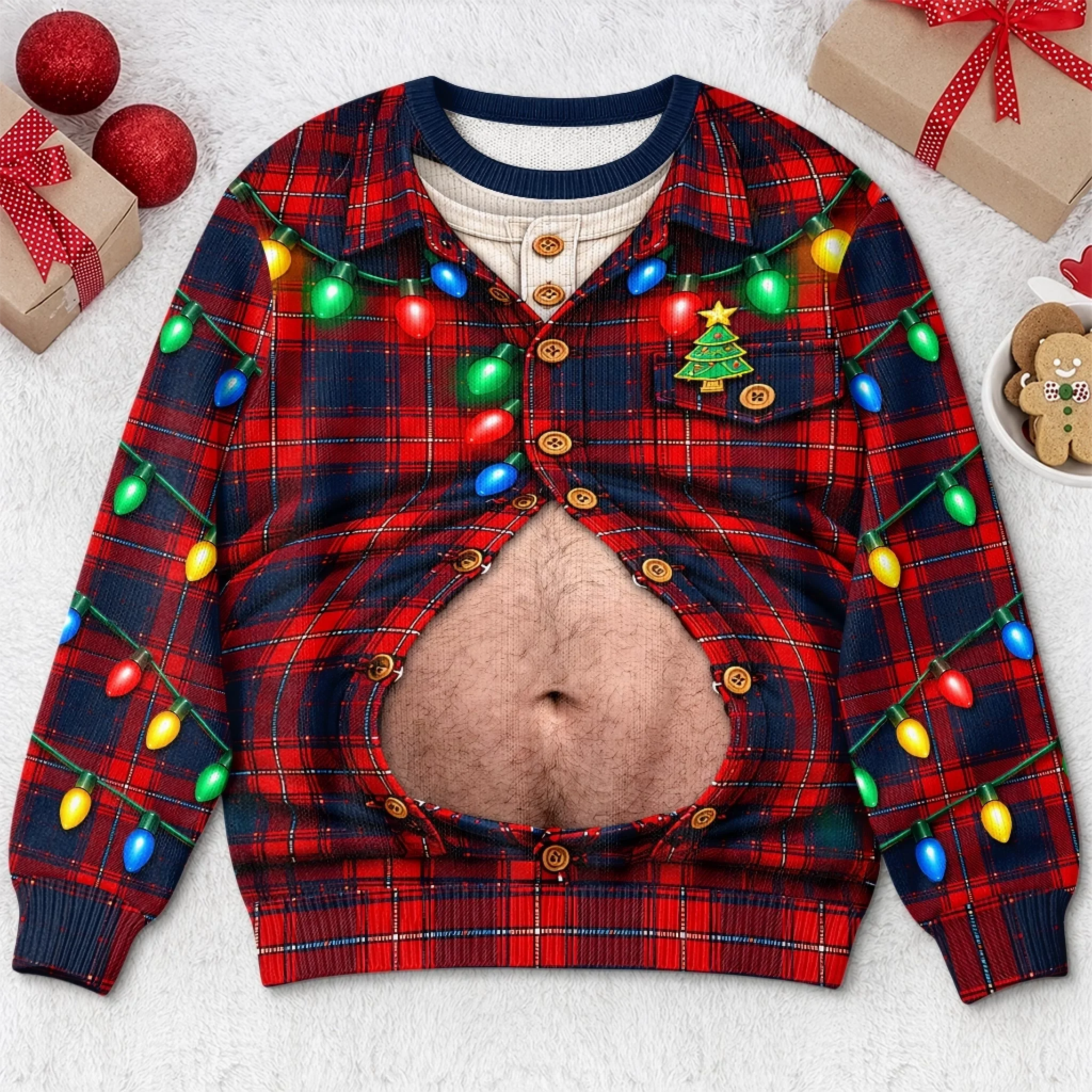 Custom Funny Ugly Sweatshirt Personalized Christmas Birthday Gift for Husband Dad Brother Grandpa