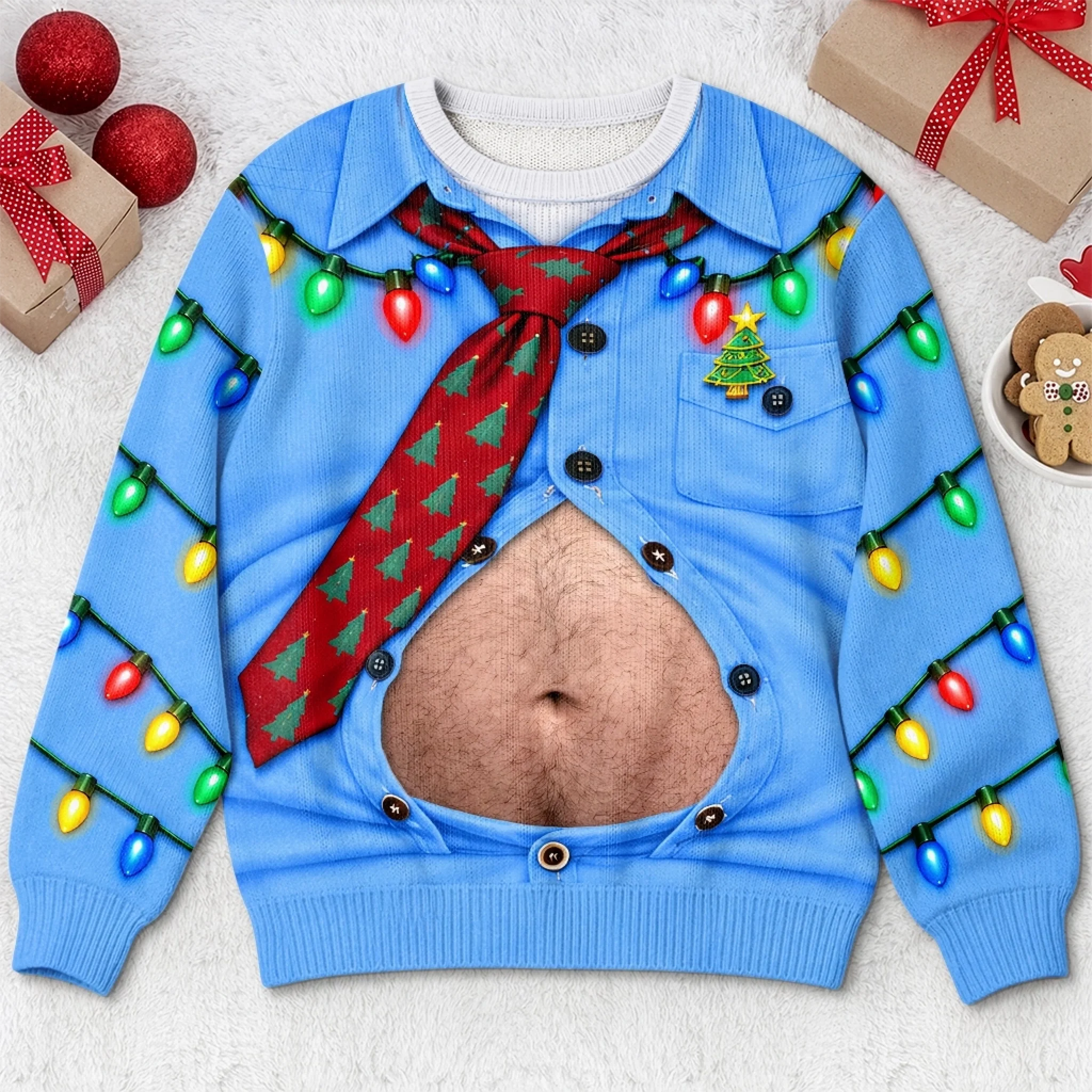 Custom Funny Ugly Sweatshirt Personalized Christmas Birthday Gift for Husband Dad Grandpa or Brother