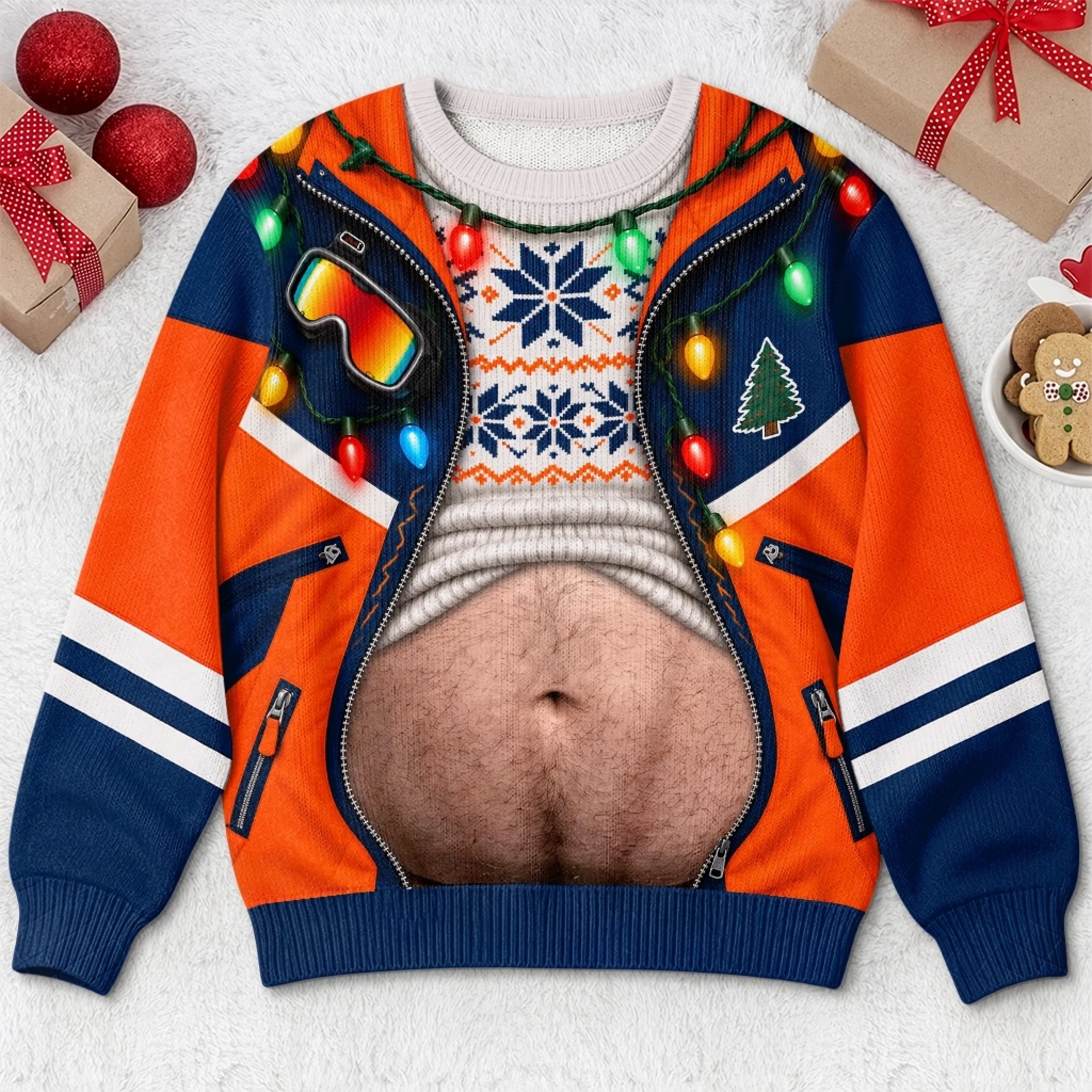 Custom Funny Ugly Sweatshirt Personalized Christmas Birthday Gift for Husband Dad Grandpa Son