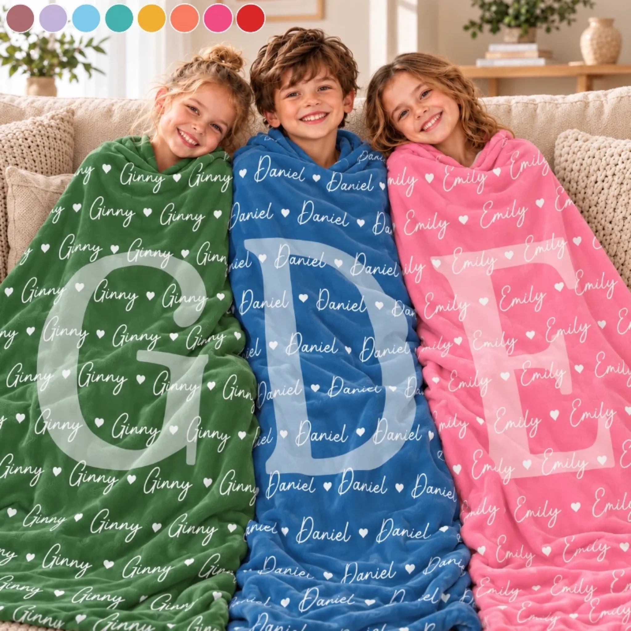 Custom Personalized Blanket - Forever Wrapped In Love Birthday Gift for Mom, Dad, Brother or Sister