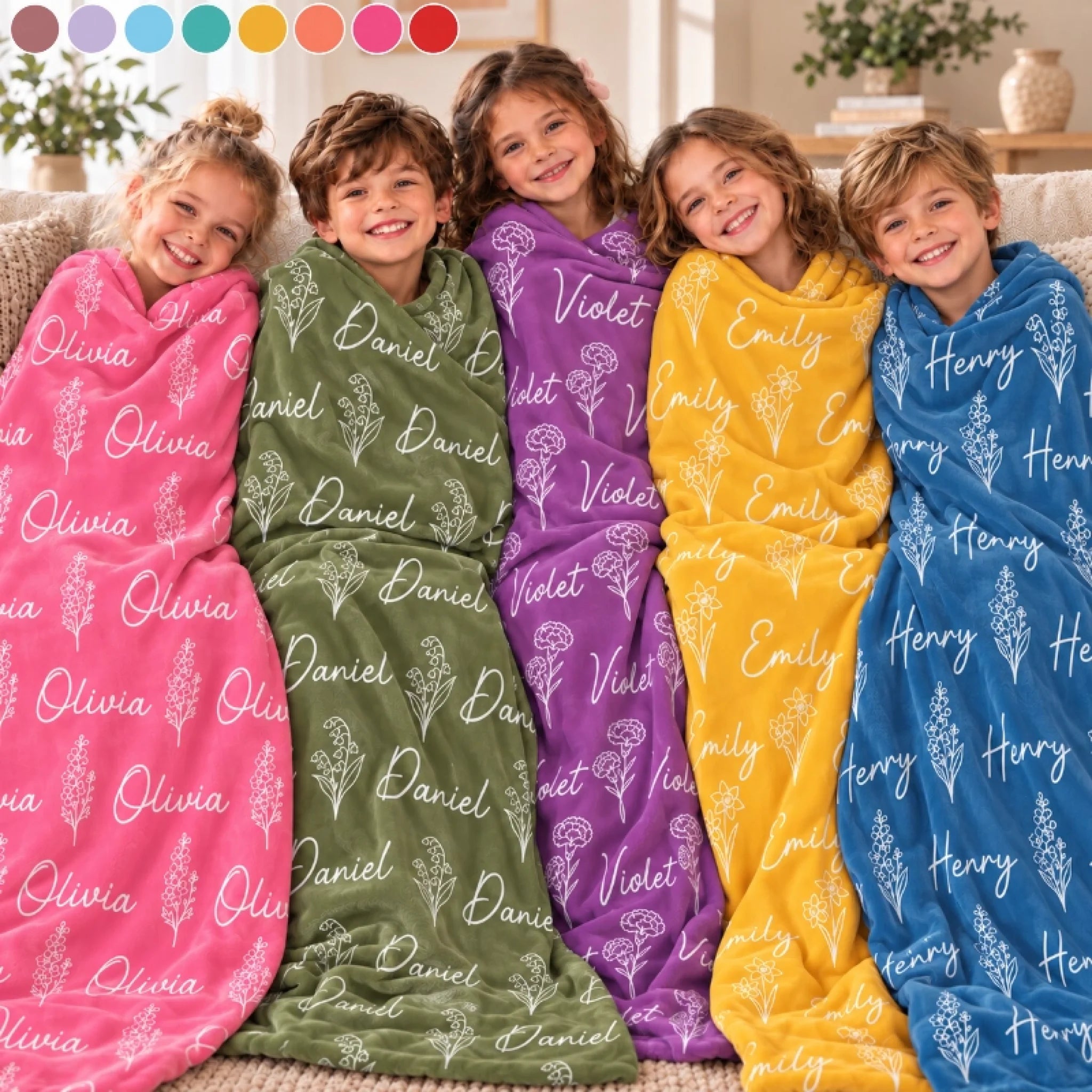 Custom Personalized Blanket for Birthday Gifts for Mom Dad Brother Sister, Warm Hugs Sweet Dreams