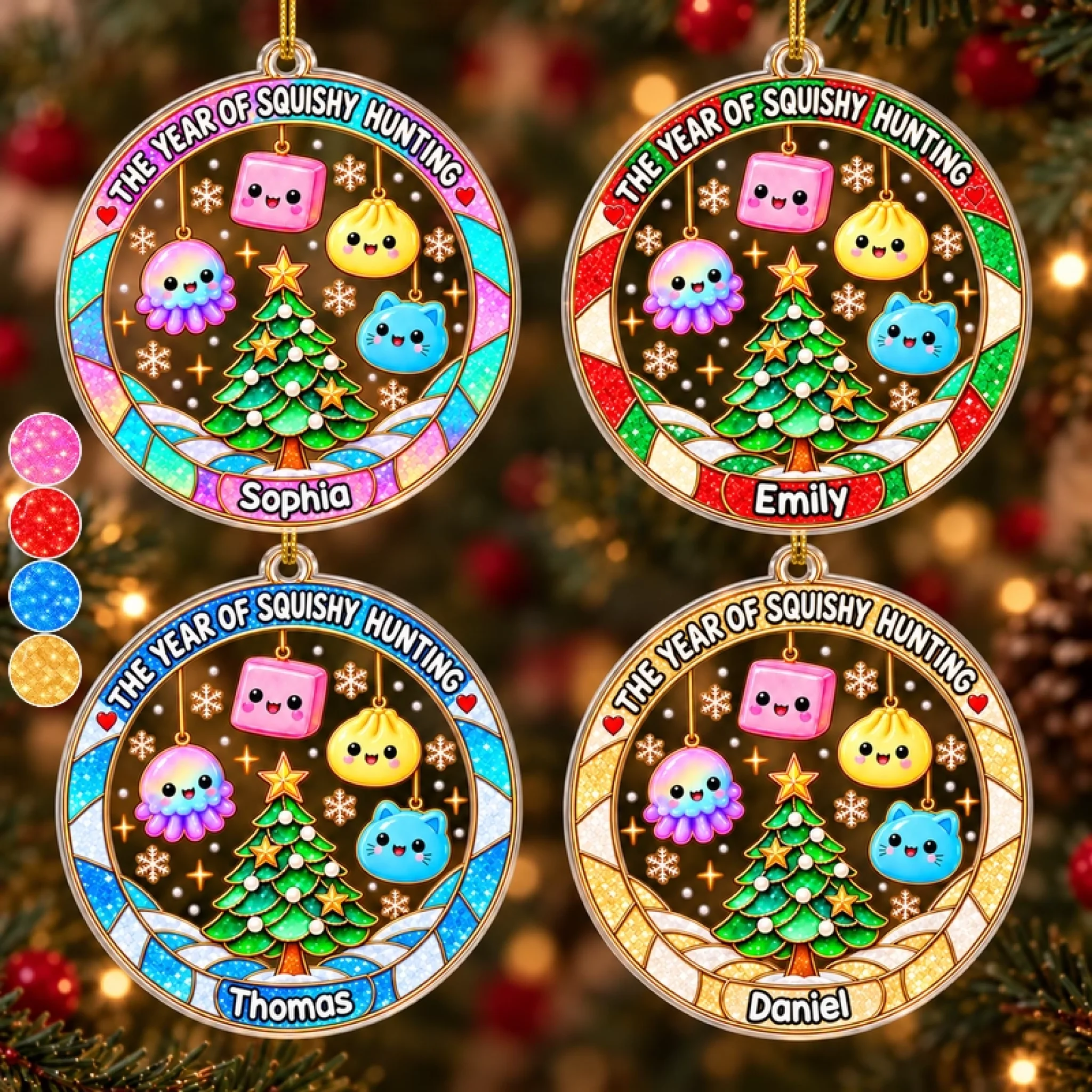 Custom The Year of Squishy Hunting Christmas Ornament, Personalized Holiday Decor Gift