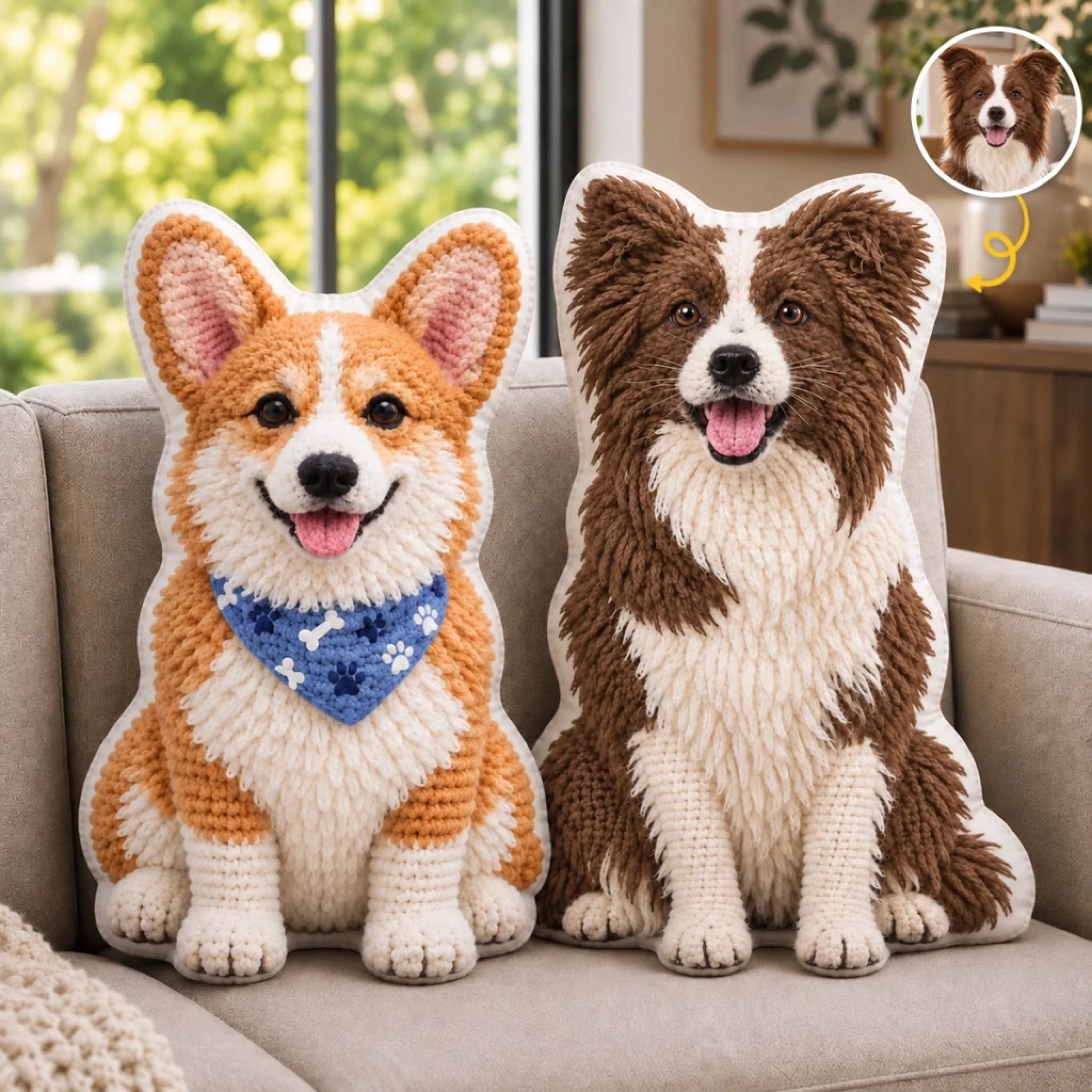 Custom Photo Shaped Pillow Personalized Pet Memorial Sympathy Gift for Dogs and Cats