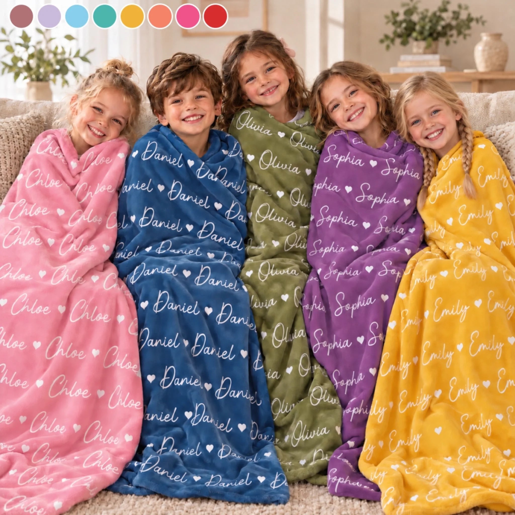 Custom Personalized Blanket Wrapped In Lots Of Love Birthday Gift for Mom Dad Brother Sister