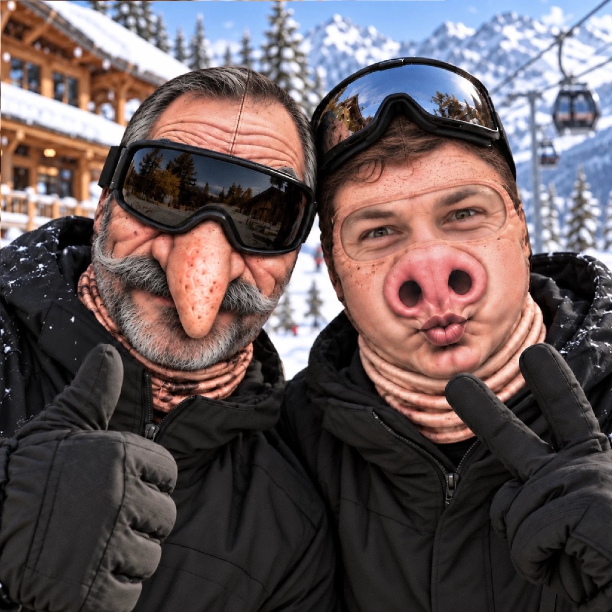 Custom Funny Face Ski Mask for Skiers, Personalized Photo Winter Sports Gift