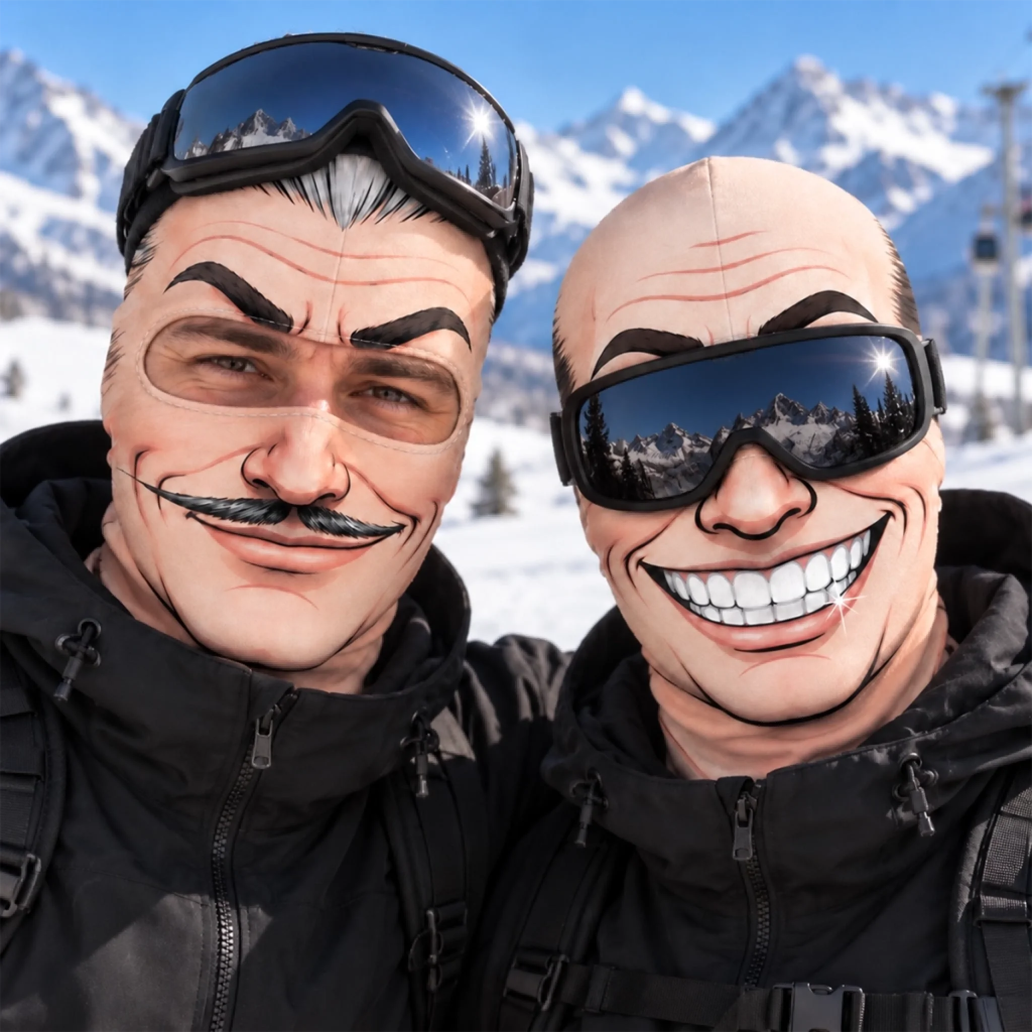 Custom Photo Funny Face Ski Mask, Personalized Face Mask Gift for Parties and Winter Fun