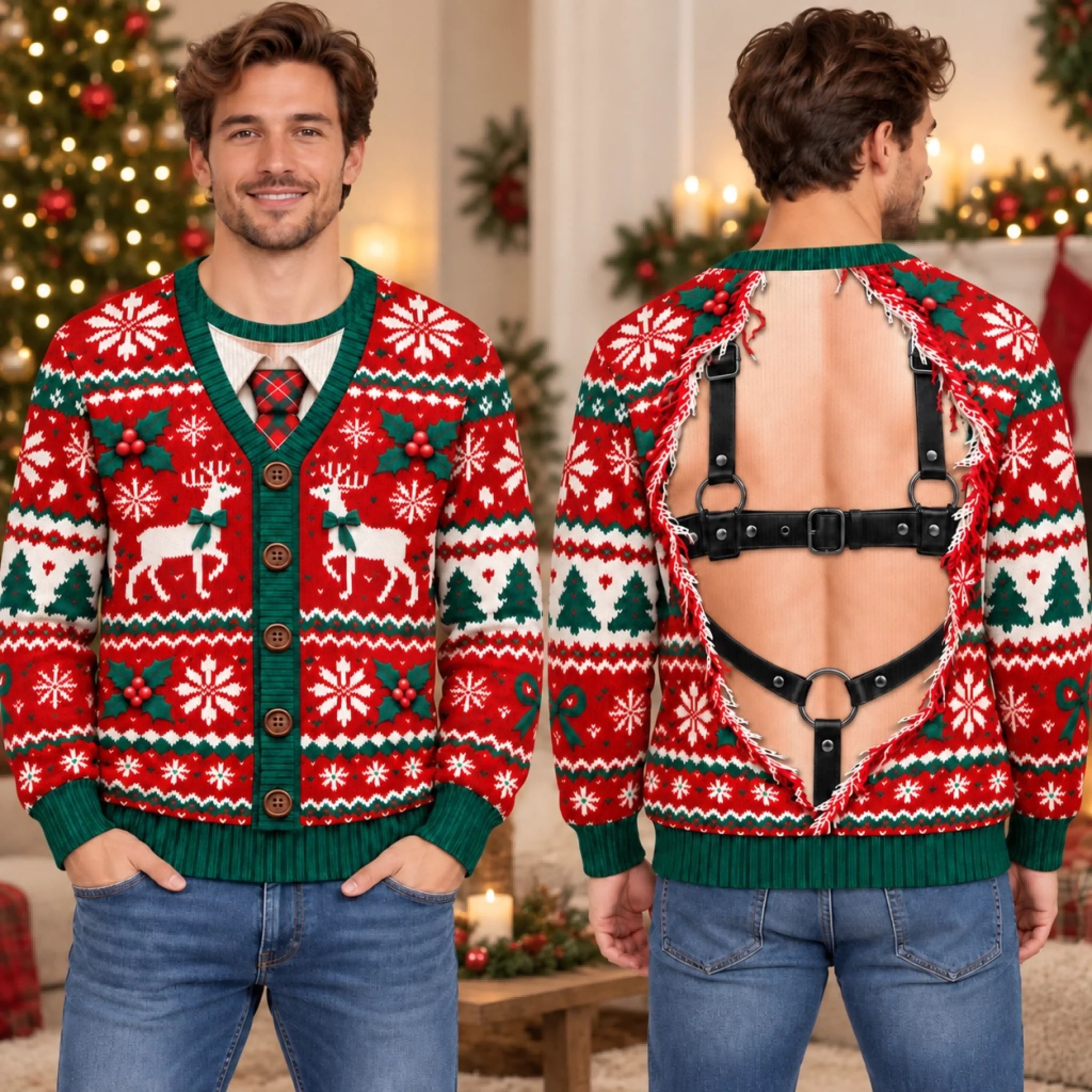 Custom Ugly Christmas Sweater Gifts - Personalized Ugly Christmas Sweatshirt for Holiday Parties